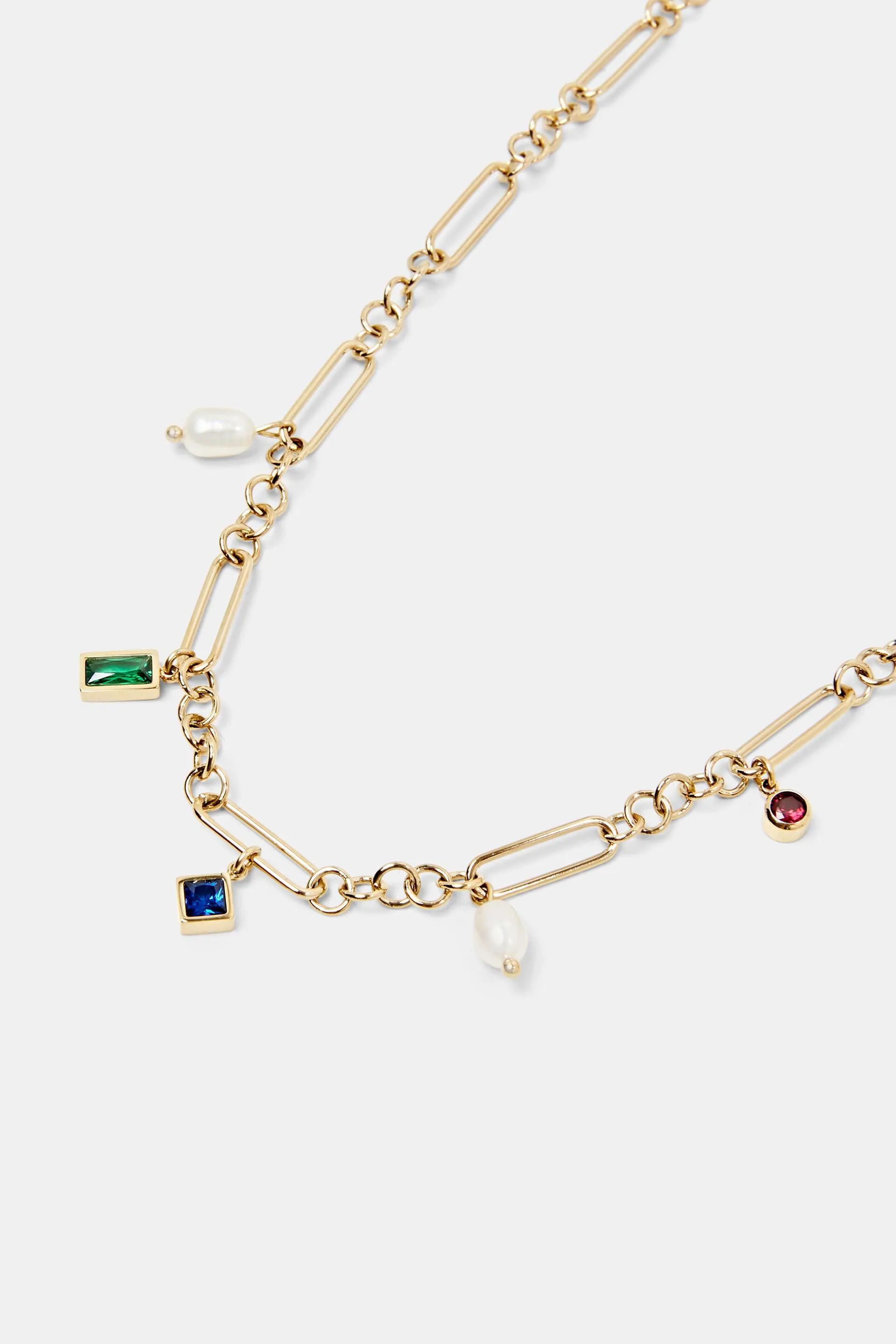 Collana a catena con pendenti, acciaio inossidabile