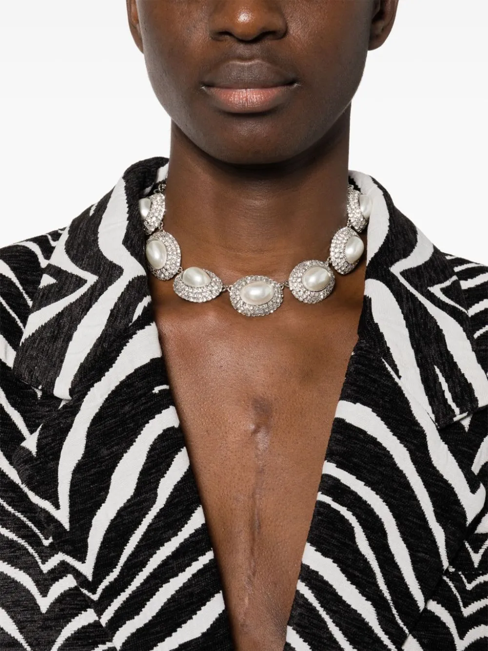 Collana con perle  in argento - donna
