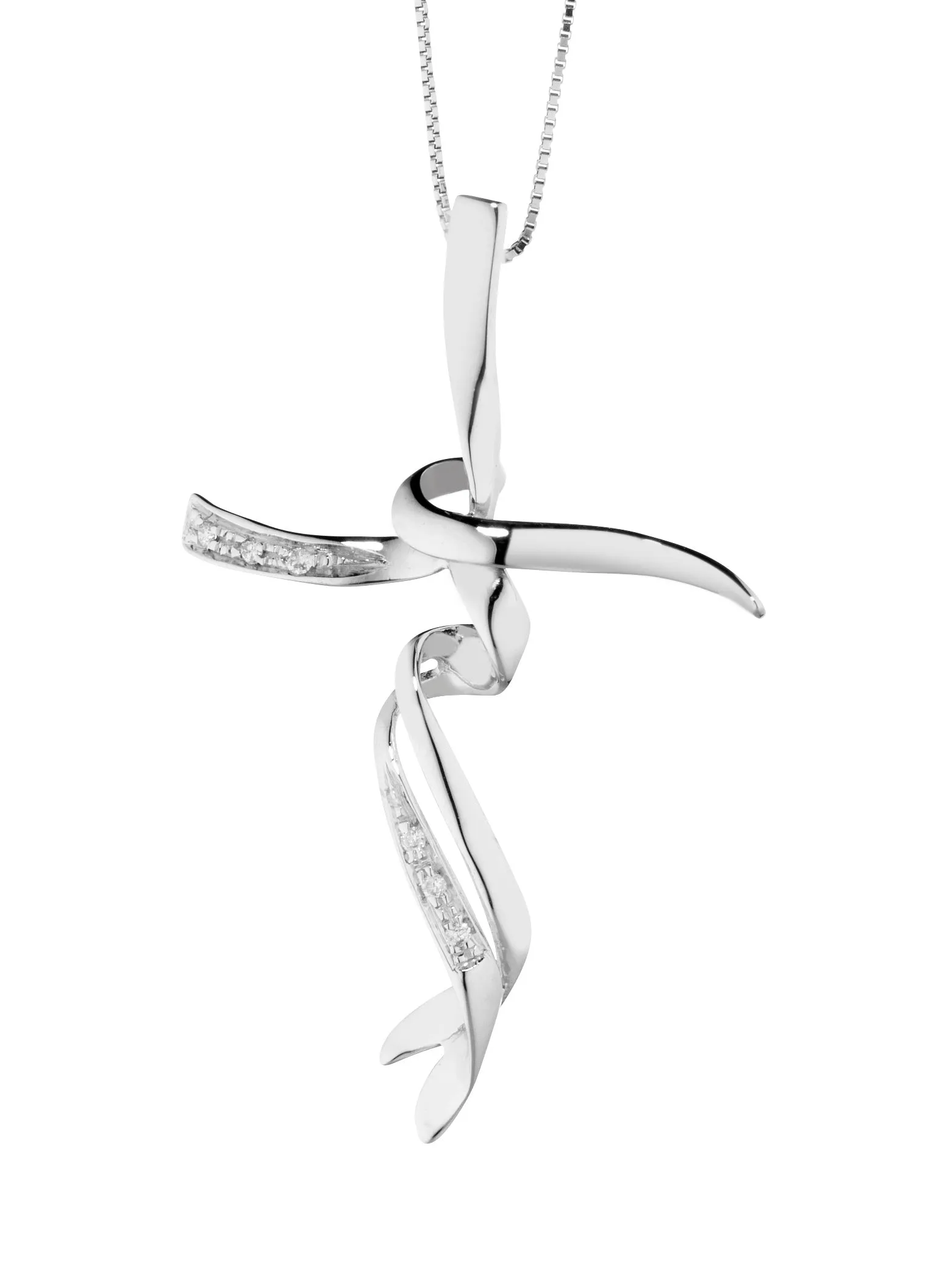 COLLANA CROCE DONNA IN ORO E DIAMANTI CRD87
