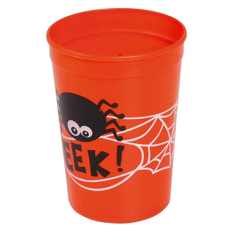Coppa Halloween arancione 11 cm