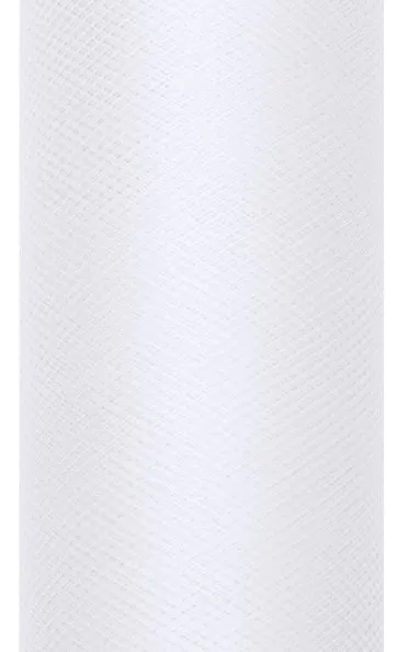 Corridore da tavolo bianco in tulle 50 cm x 9 m
