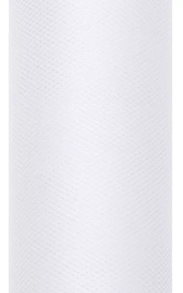 Corridore da tavolo bianco in tulle 50 cm x 9 m