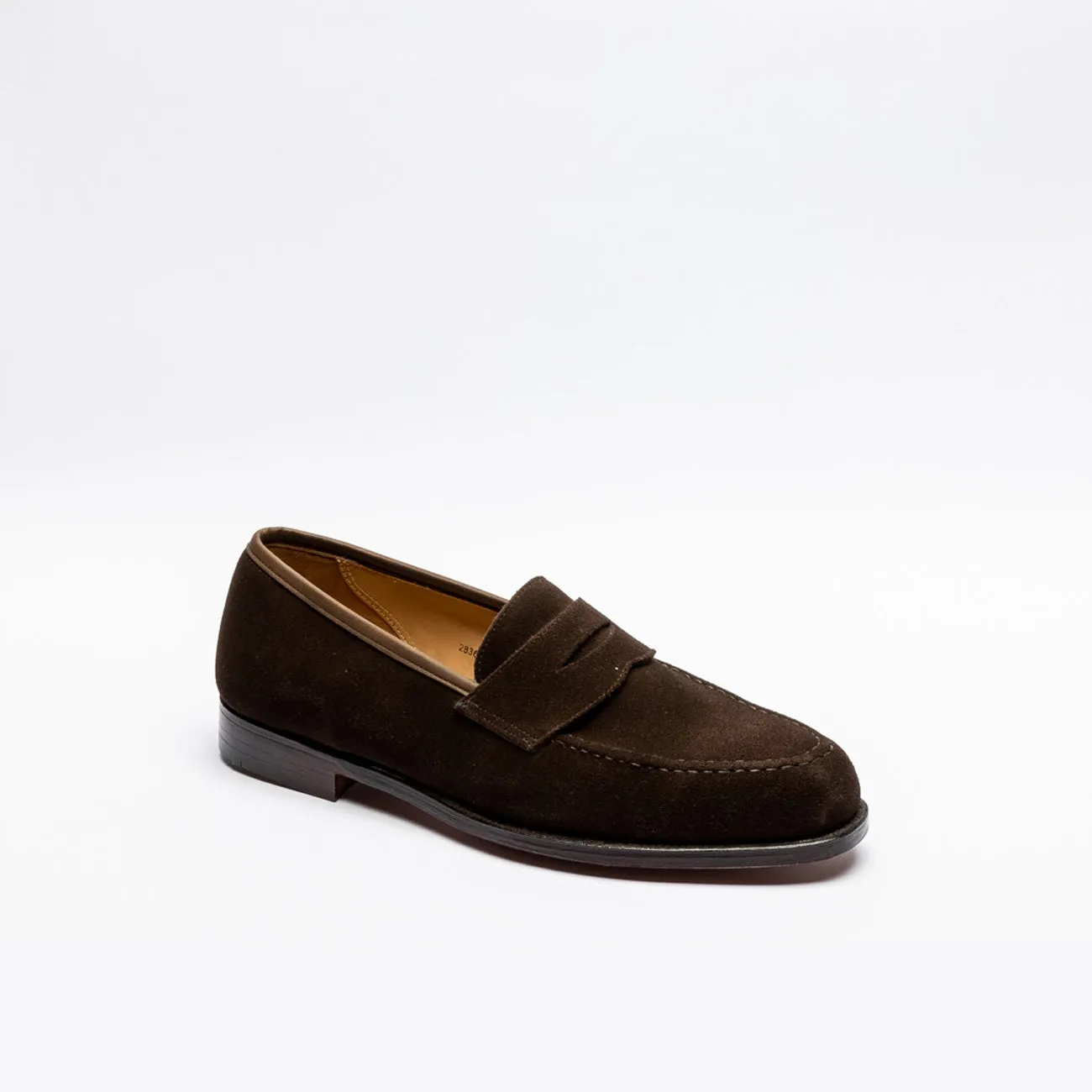 Crockett & Jones Mocassino penny Crockett & Jones Boston in camoscio marrone