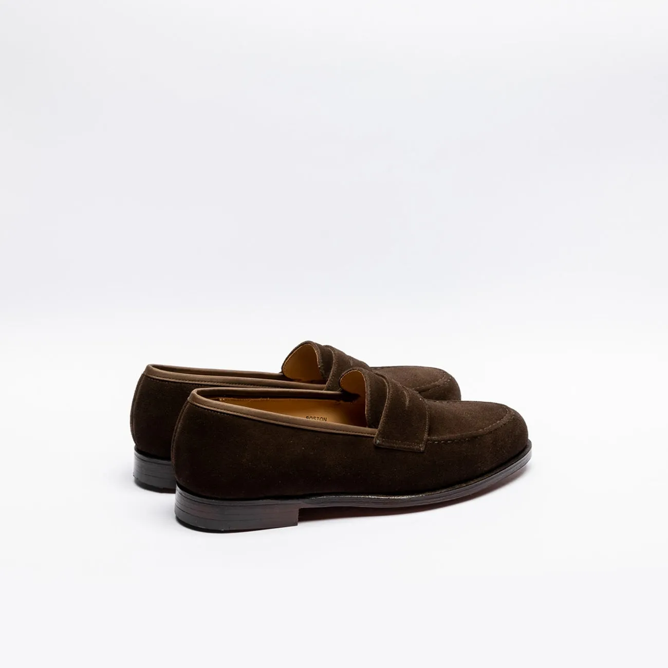 Crockett & Jones Mocassino penny Crockett & Jones Boston in camoscio marrone