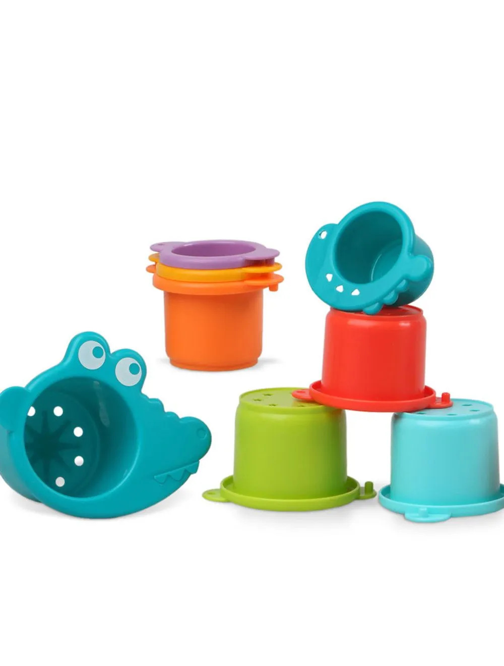  CUBI IMPILABILI COLORATI GIOCO DA BAGNO 