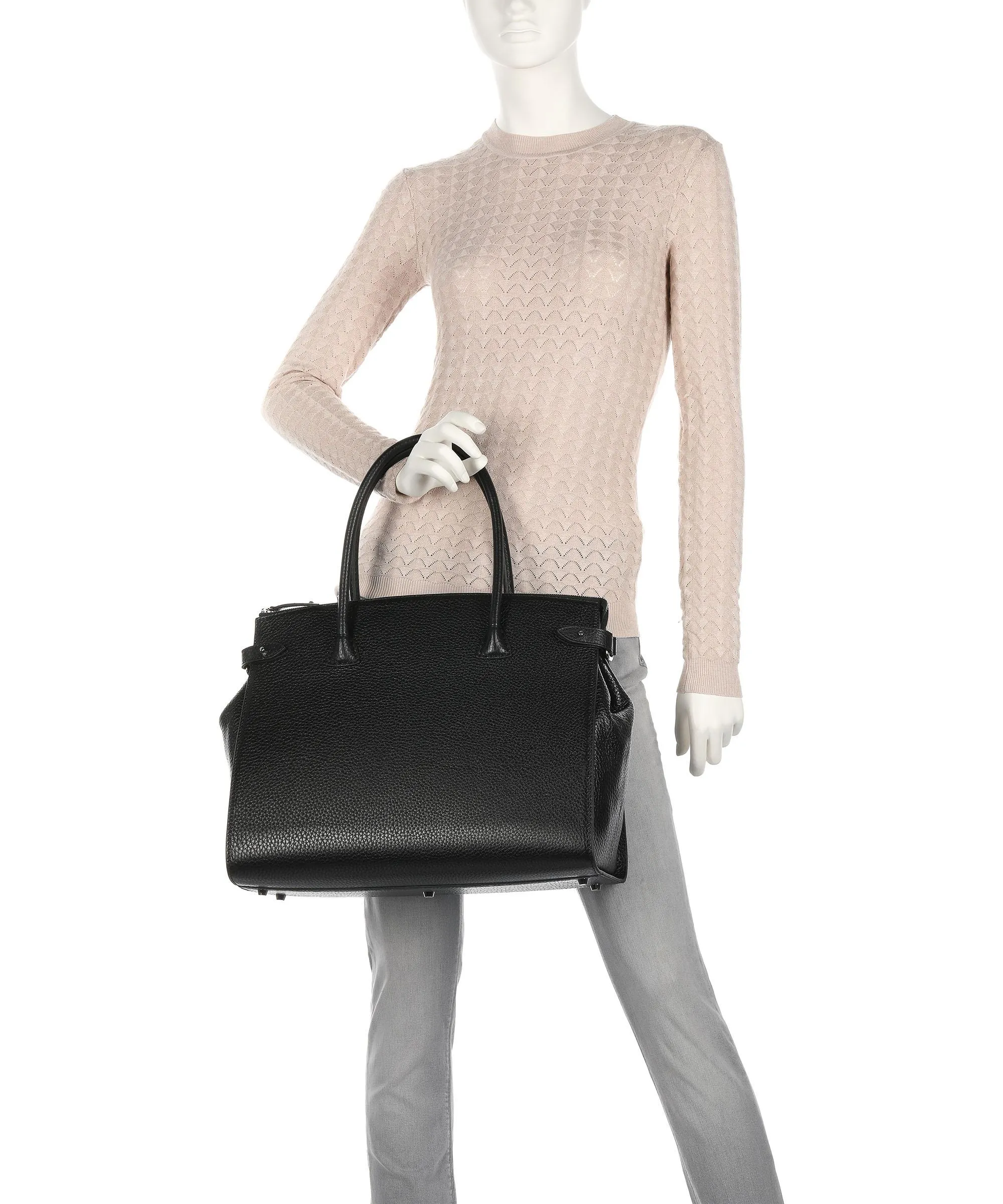  Decadent Copenhagen Meryl Borsa a mano pelle granulata nero  