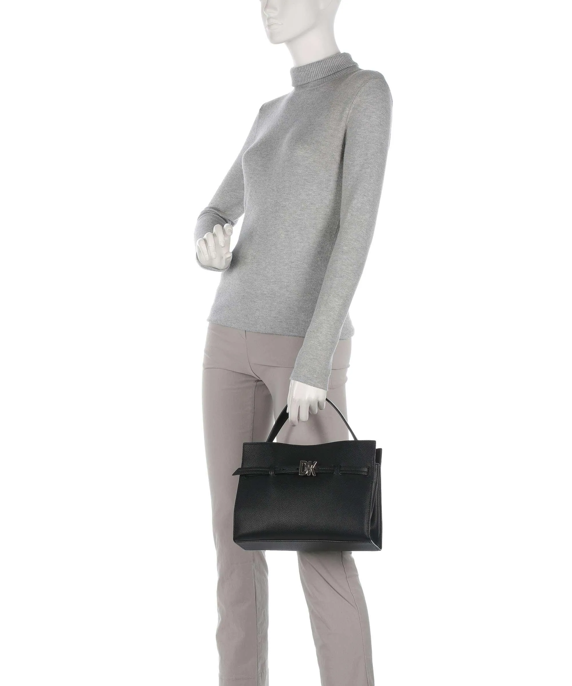  DKNY Bushwick Borsa a mano pelle di vacchetta grana nero  