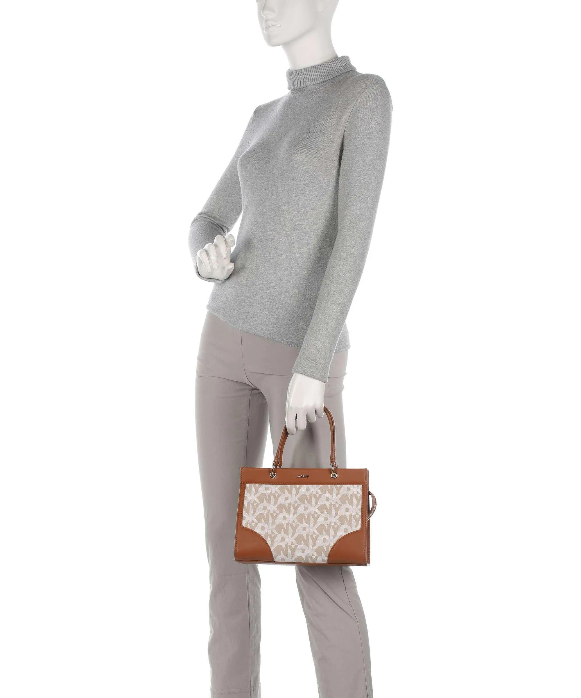  DKNY Gramercy Borsa a mano poliestere marrone/beige  