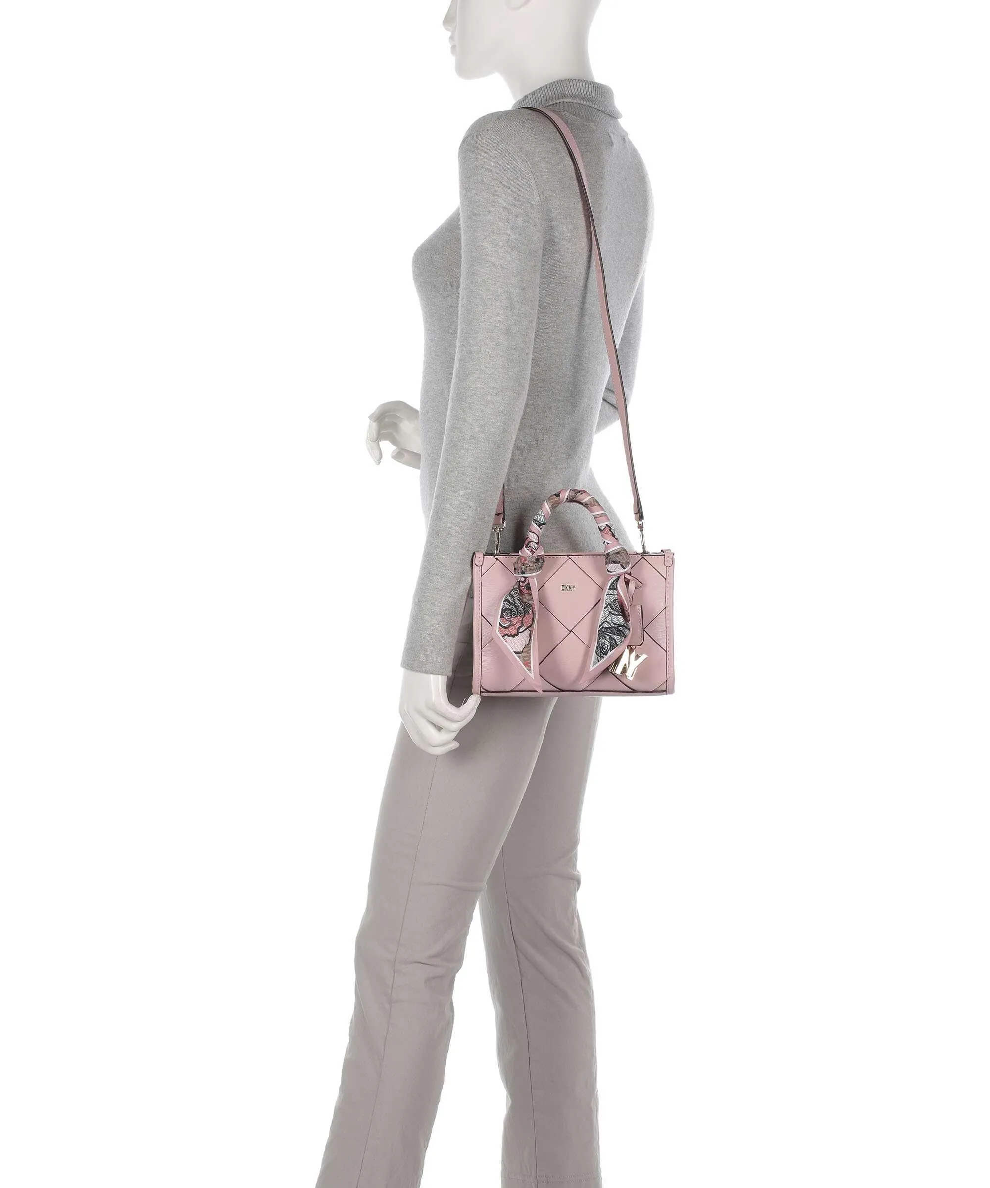 DKNY Perri Borsa a mano pelle sintetica rosa  