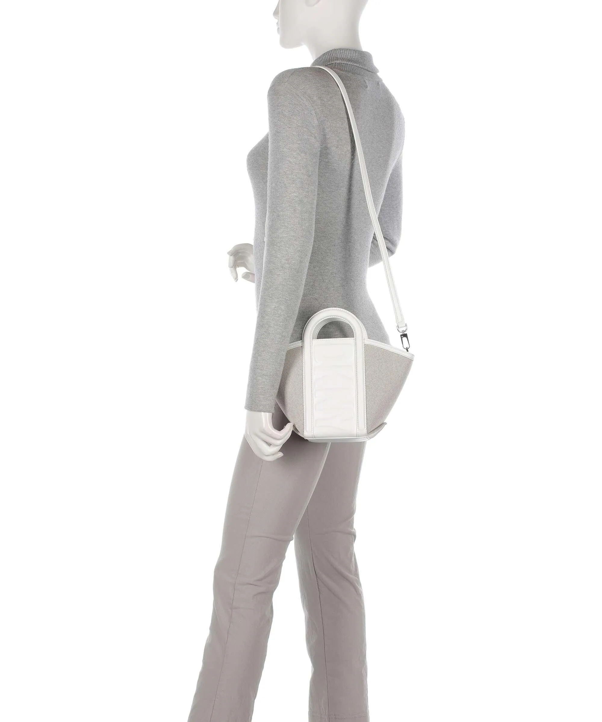  DKNY Tessa Borsa a mano tissu, pelle sintetica bianco  