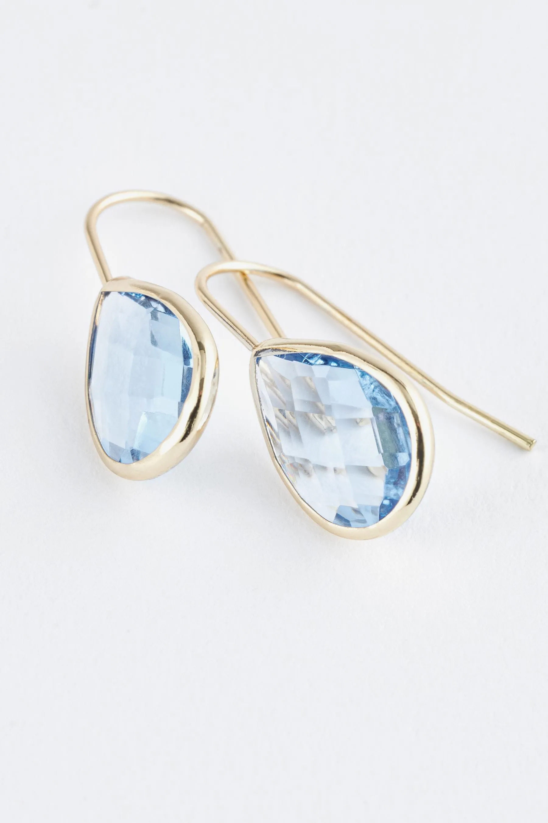 Dorato  - Orecchini a Blu Stone a goccia