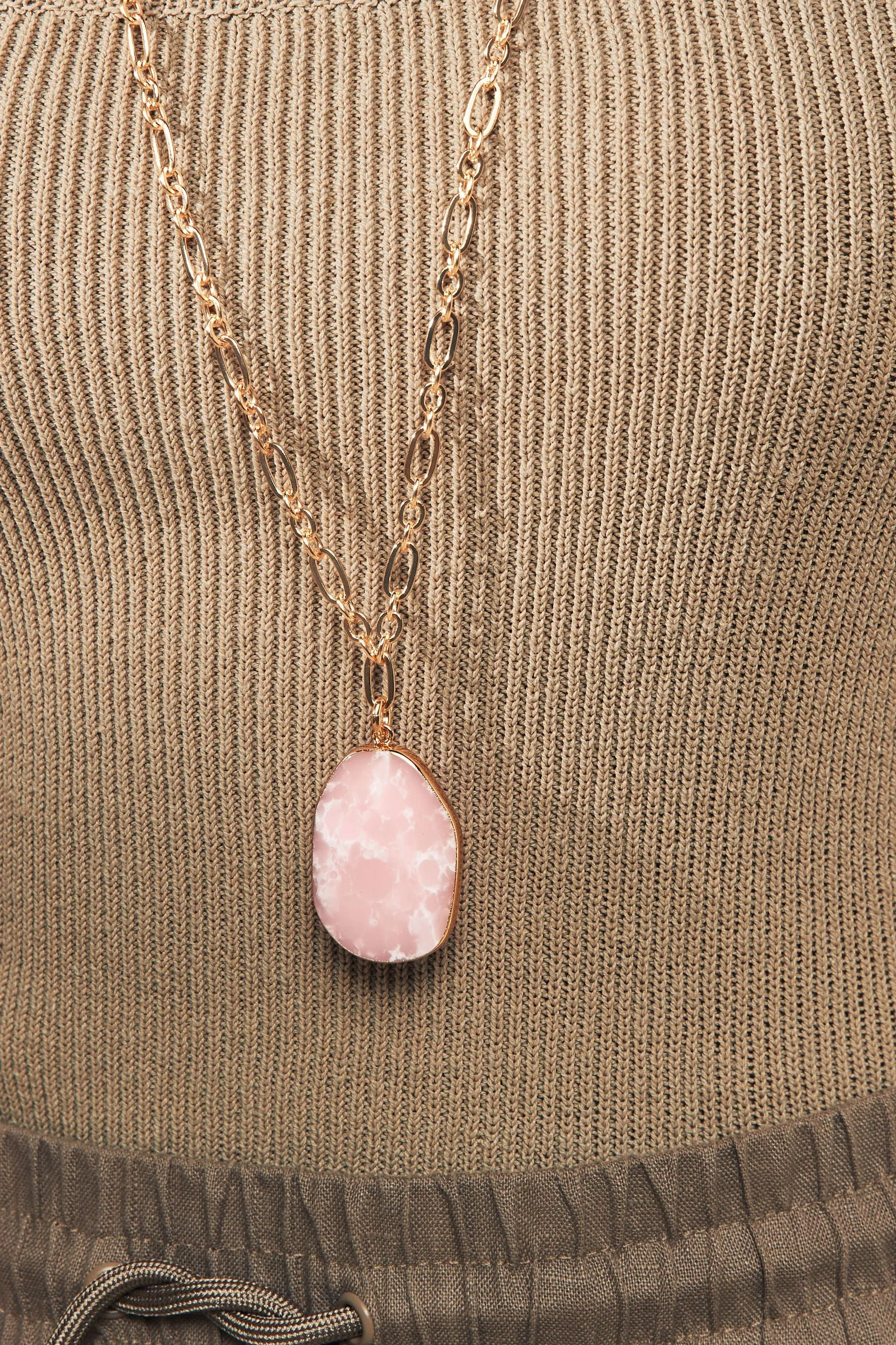 Dorato  - Rosa - Collana con Stone sintetica