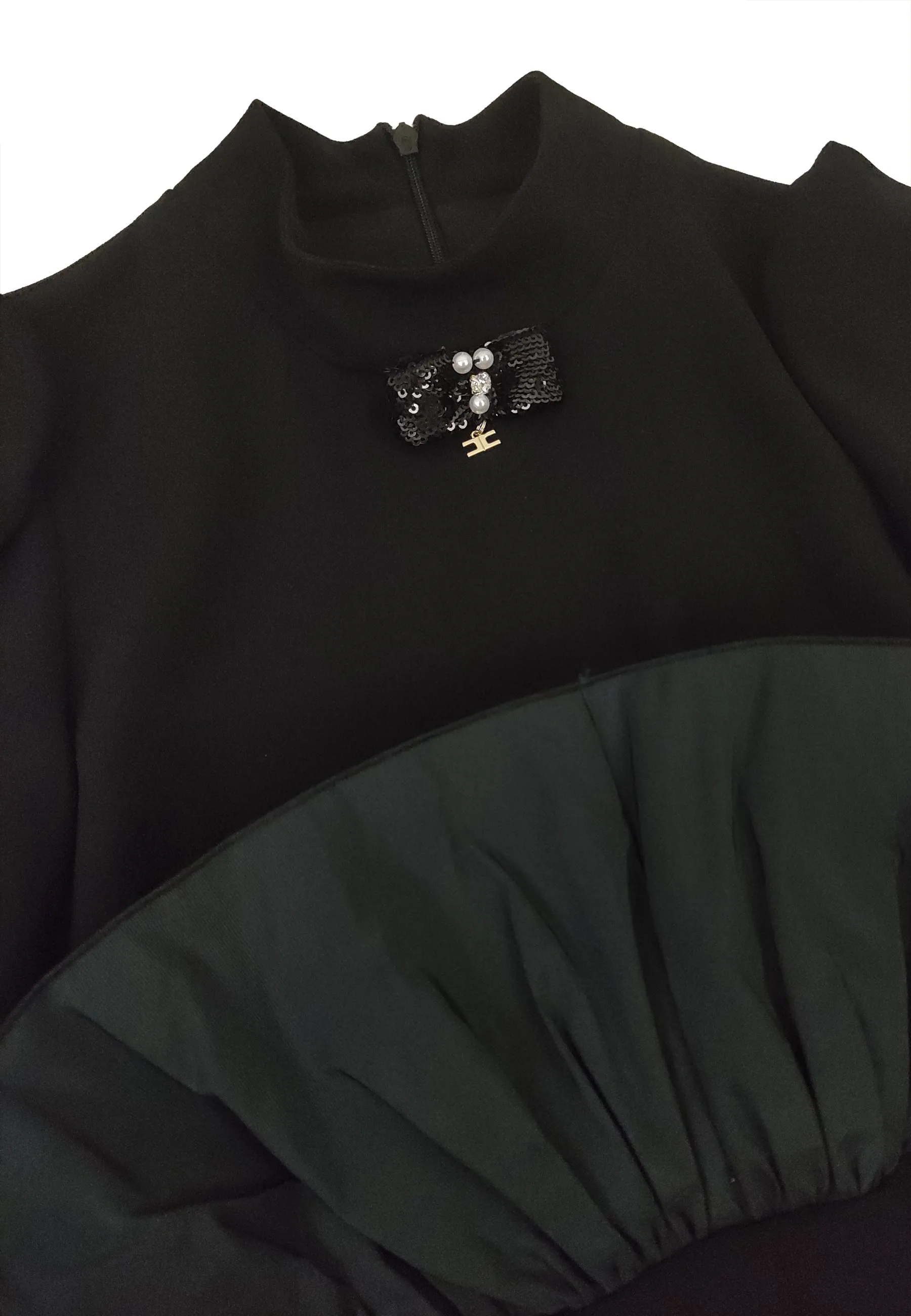 Elisabetta Franchi La Mia Bambina tuta nera bambina in crepe