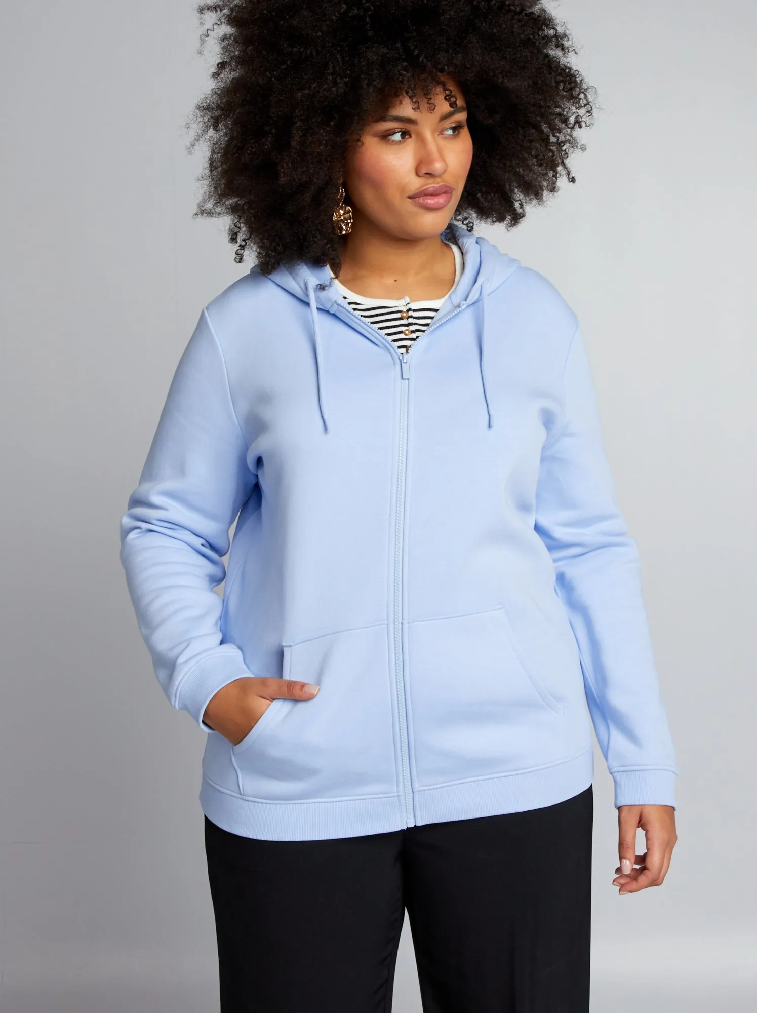 Felpa con cappuccio - BLU