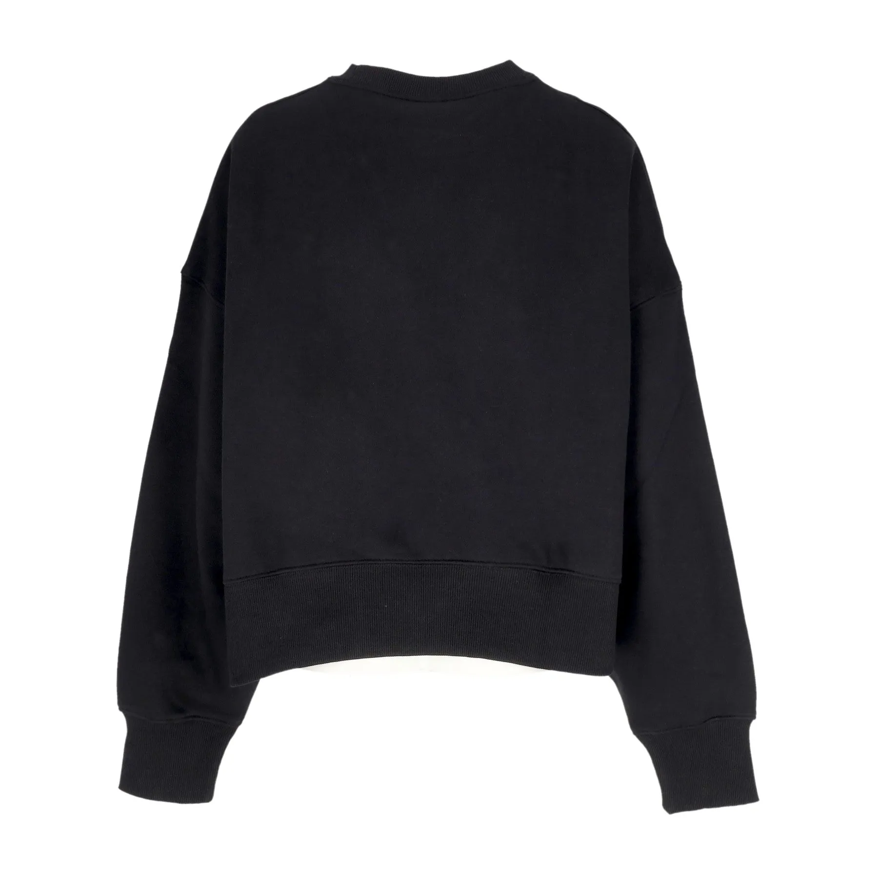 Felpa Girocollo Corta Donna W Sportswear Phoenix Fleece Over-oversized Crewneck Black/sail
