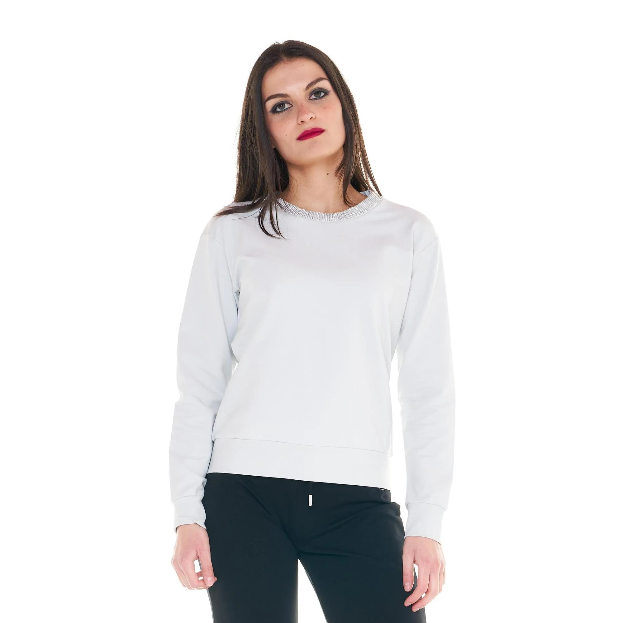 Felpa girocollo da donna Cristal Shine