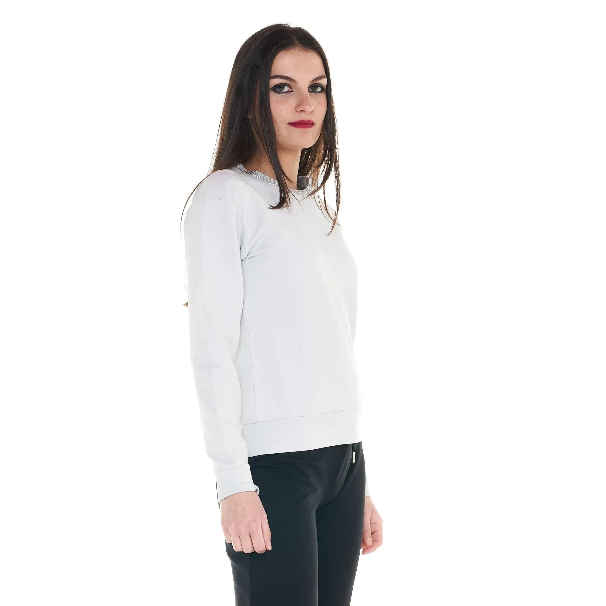 Felpa girocollo da donna Cristal Shine