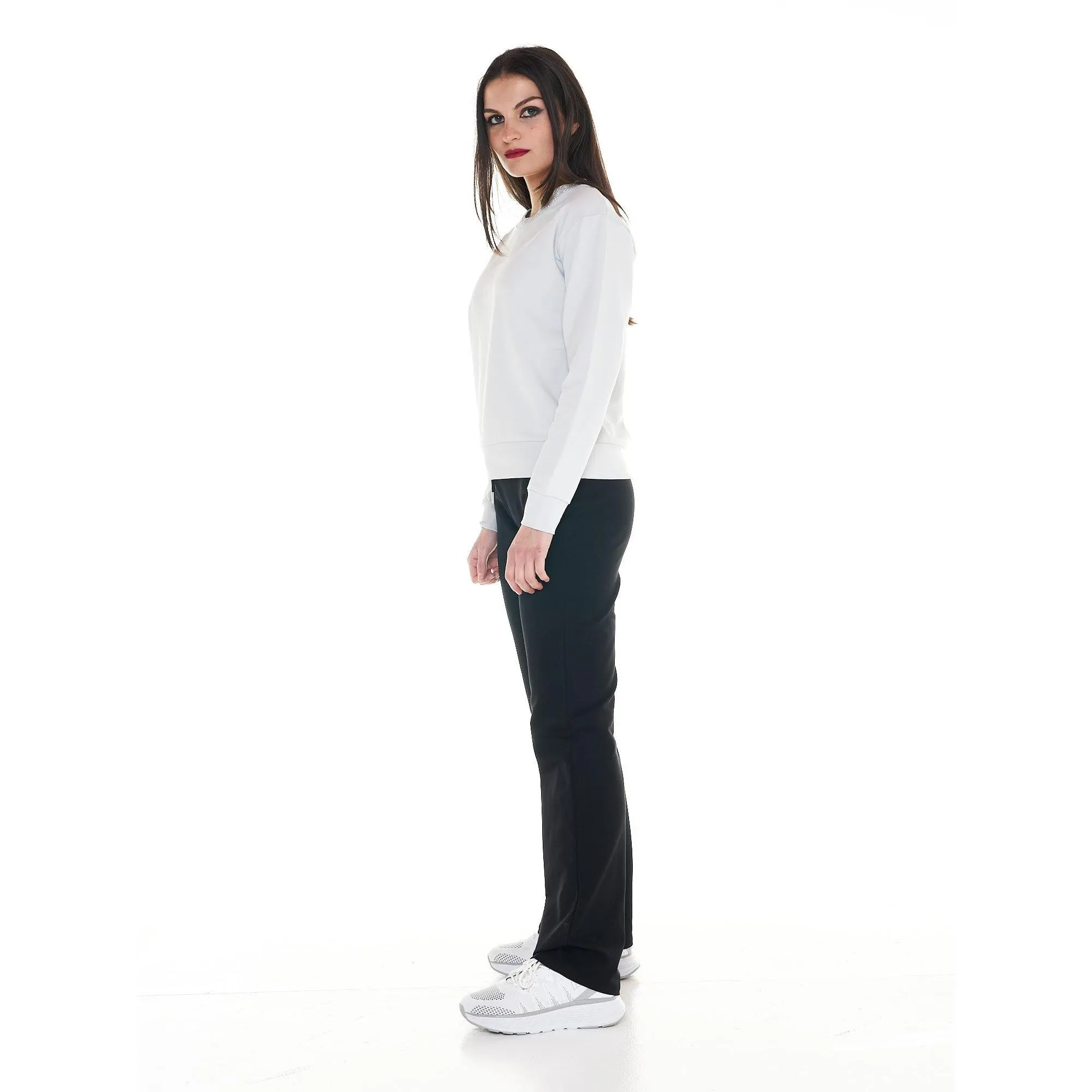 Felpa girocollo da donna Cristal Shine
