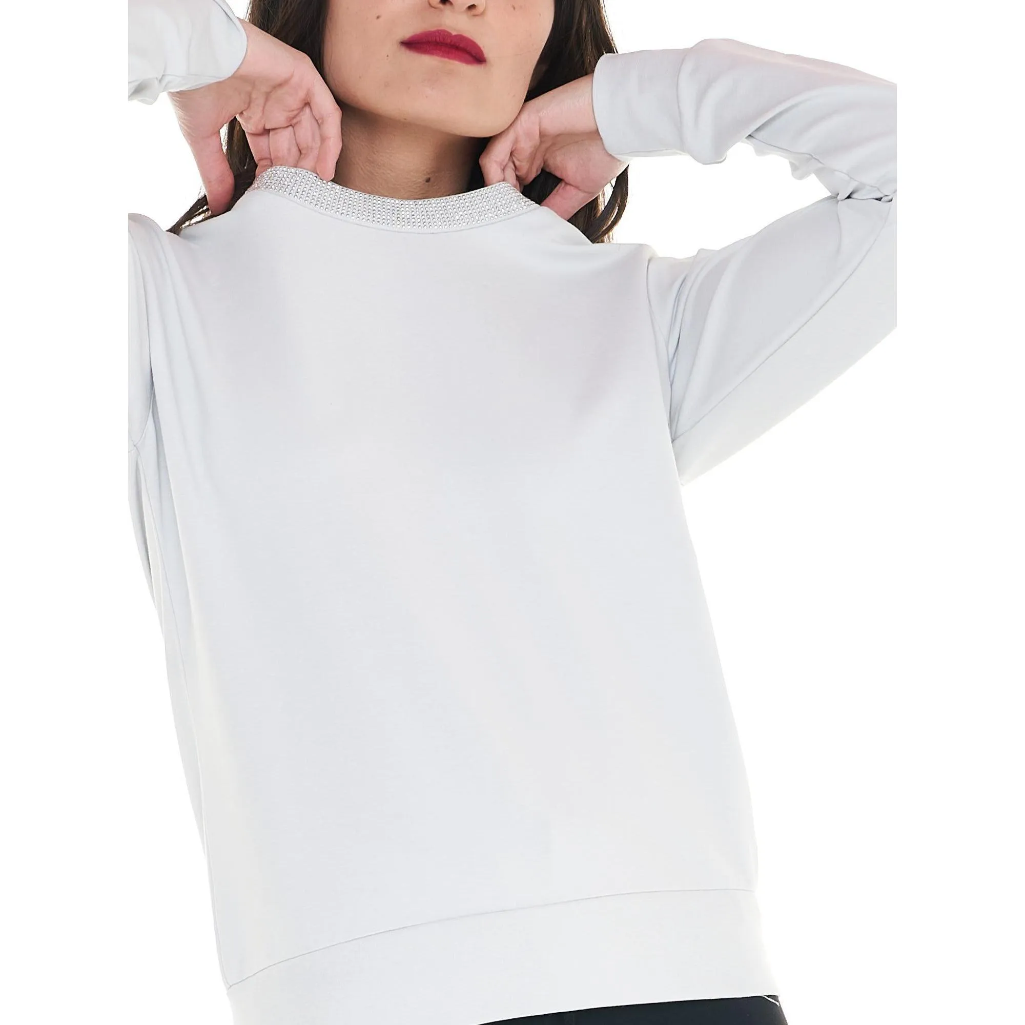 Felpa girocollo da donna Cristal Shine