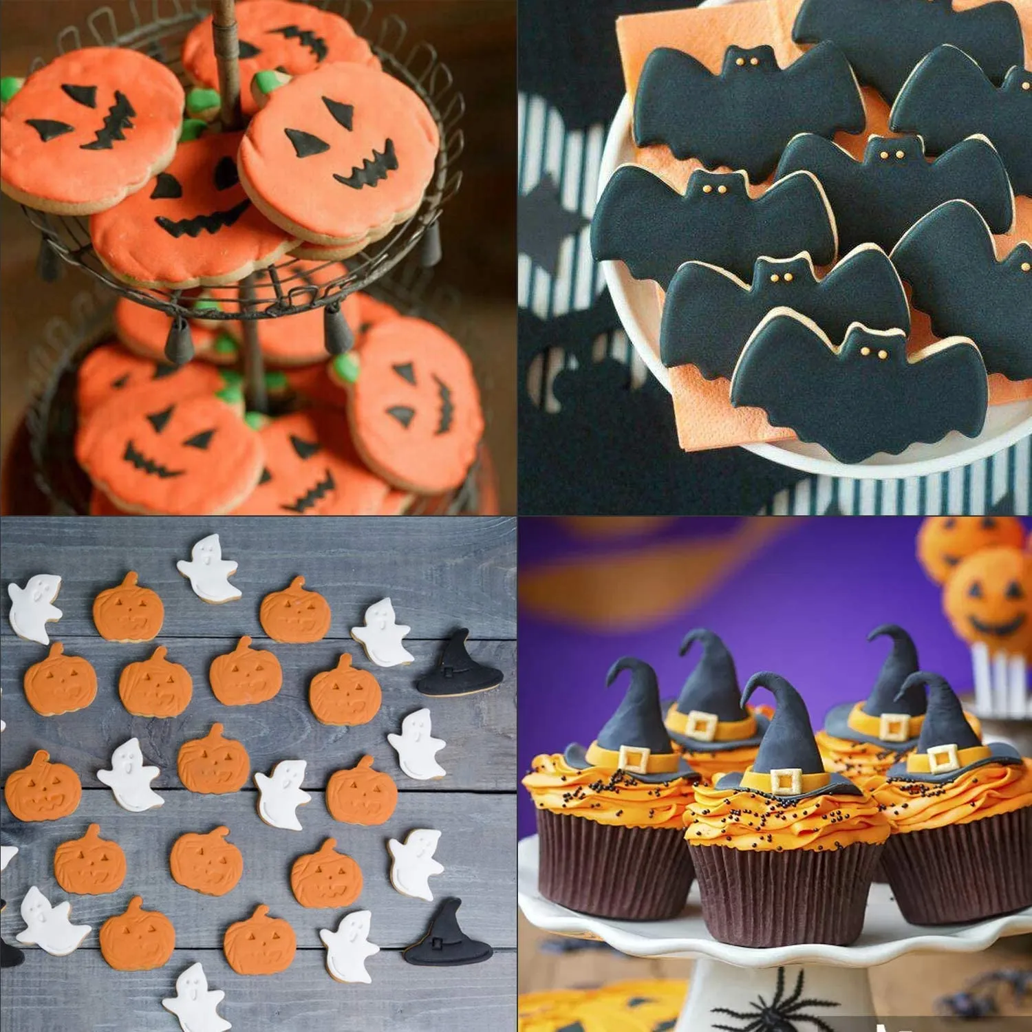 Formine Biscotti Halloween - Joyoldelf Set di 6 Stampi Biscotti Halloween, Acciaio Inox, per Biscotti Frutta Torta Festa Hallowe