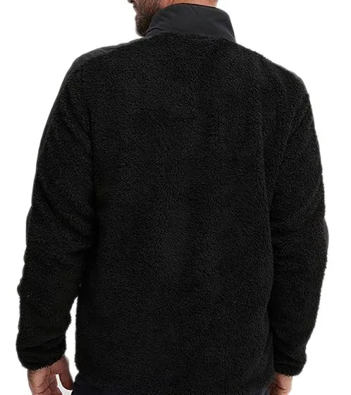 FQ1924 Felix giacca in pile da uomo con taschino sul petto e colletto alla coreana 21900465-ME nera o blu