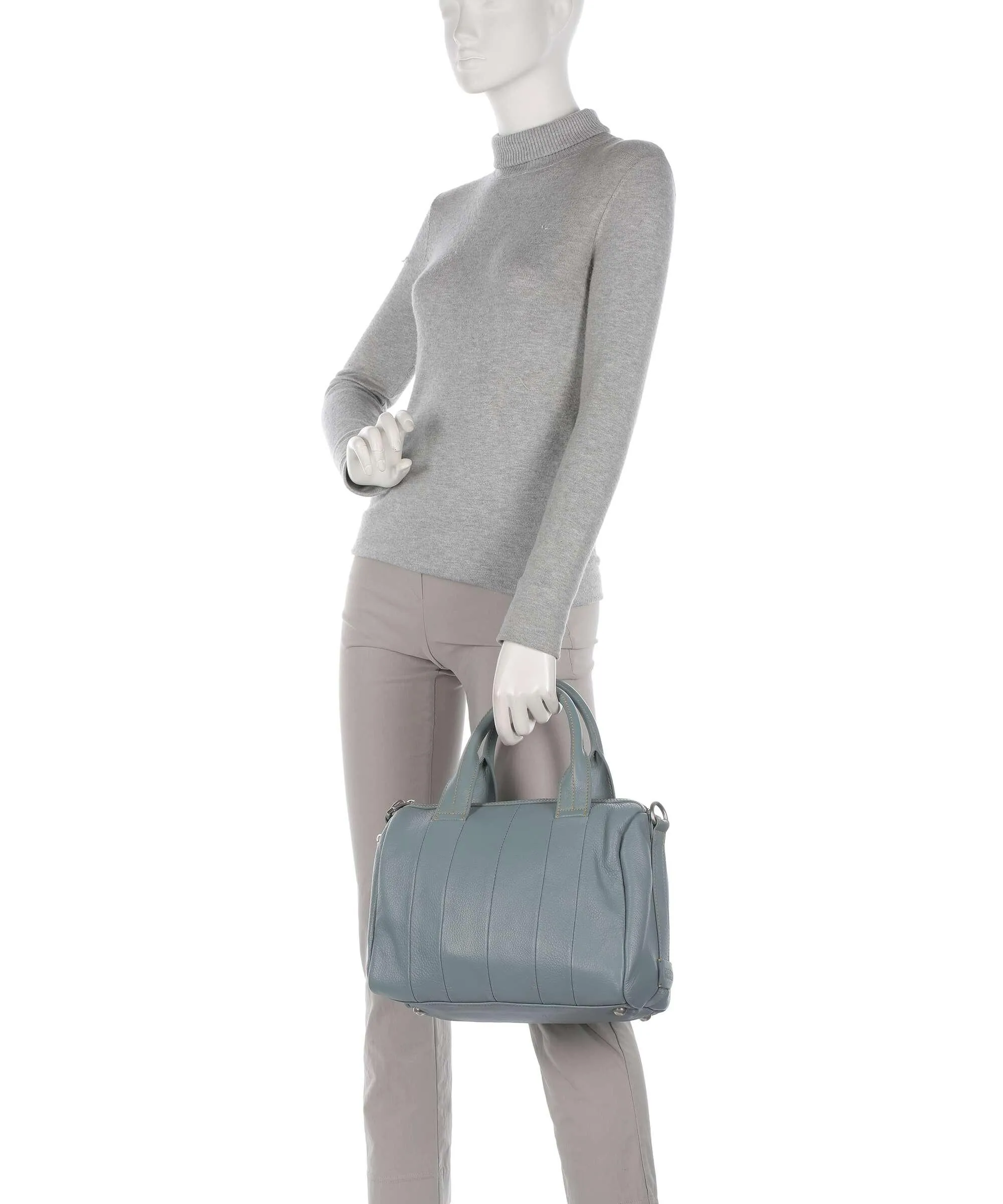  FredsBruder Feeling Good L Borsa a mano pelle granulata blu-grigio  