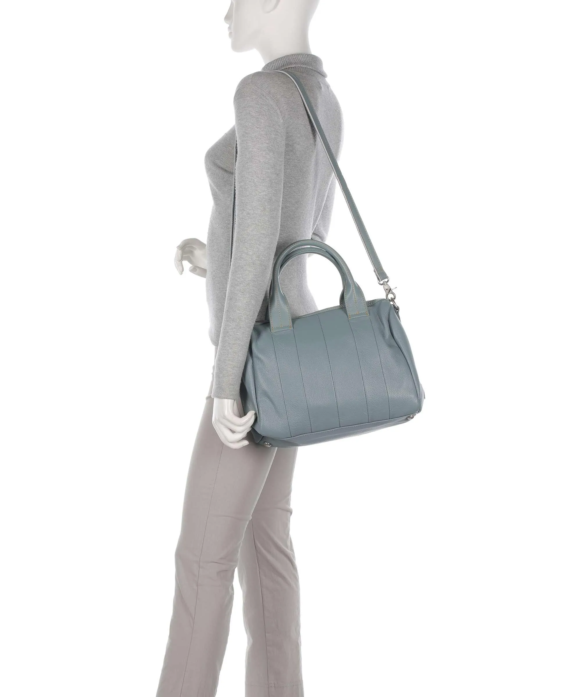  FredsBruder Feeling Good L Borsa a mano pelle granulata blu-grigio  