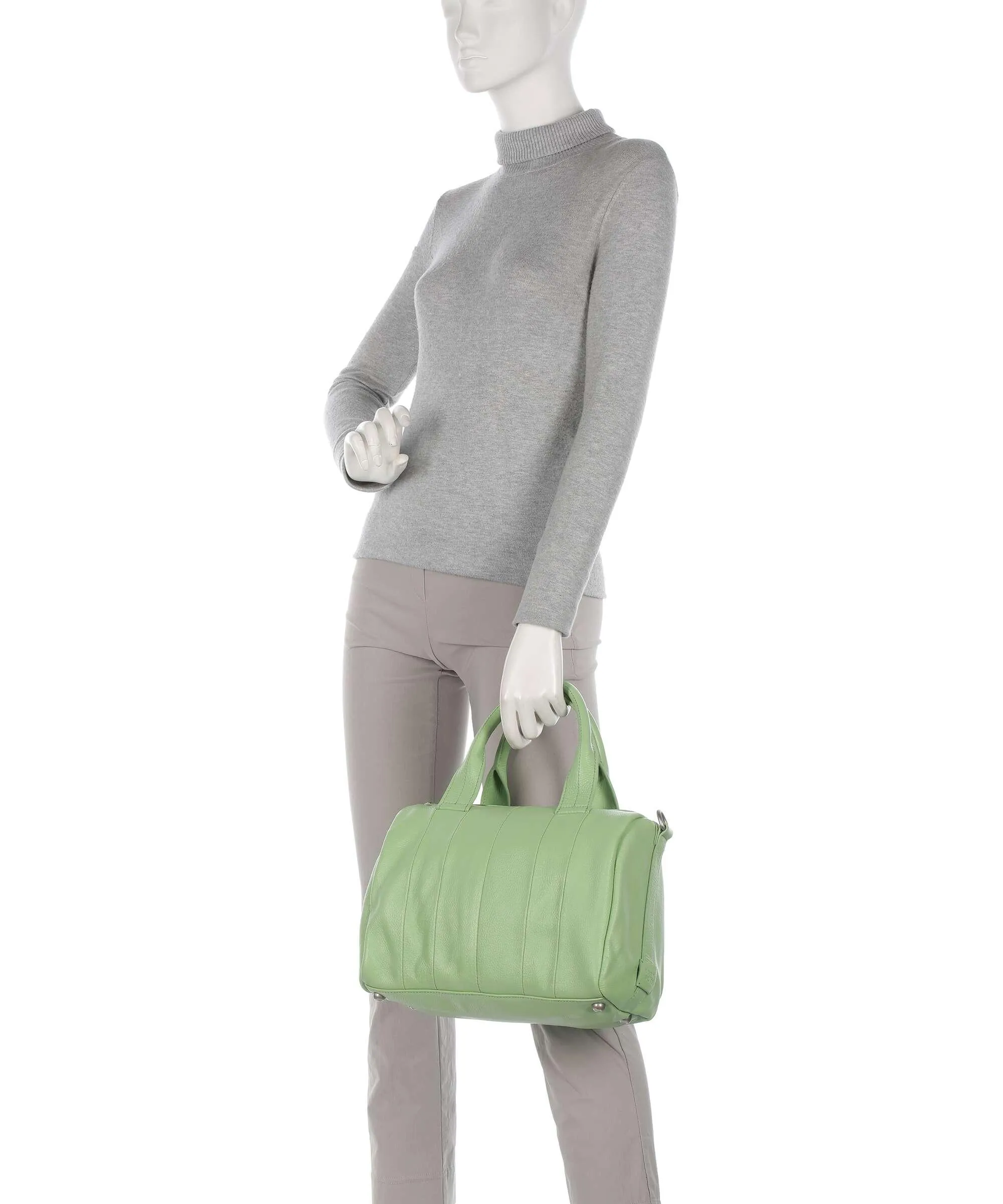  FredsBruder Feeling Good L Borsa a mano pelle granulata verde chiaro  