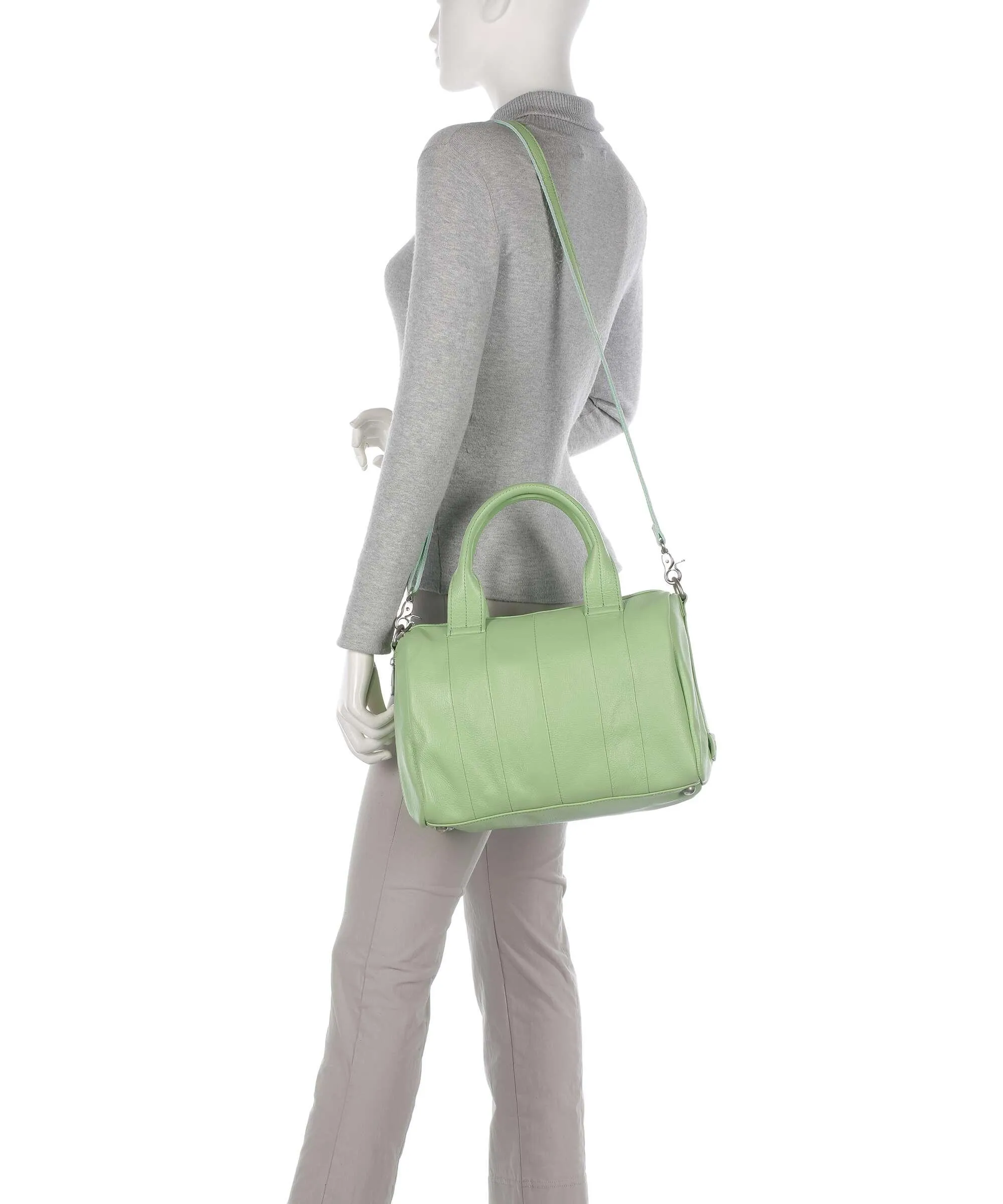  FredsBruder Feeling Good L Borsa a mano pelle granulata verde chiaro  