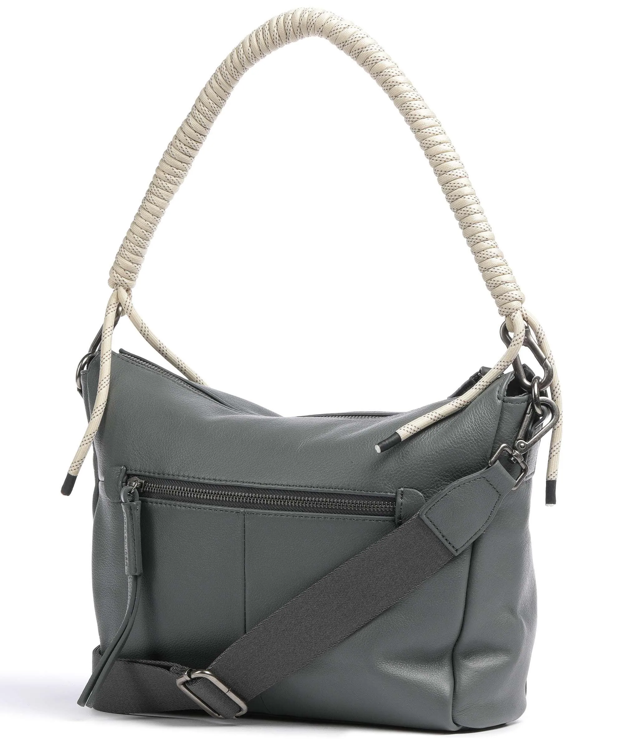  FredsBruder Nea Borsa hobo pelle di vacchetta grana grigio scuro  
