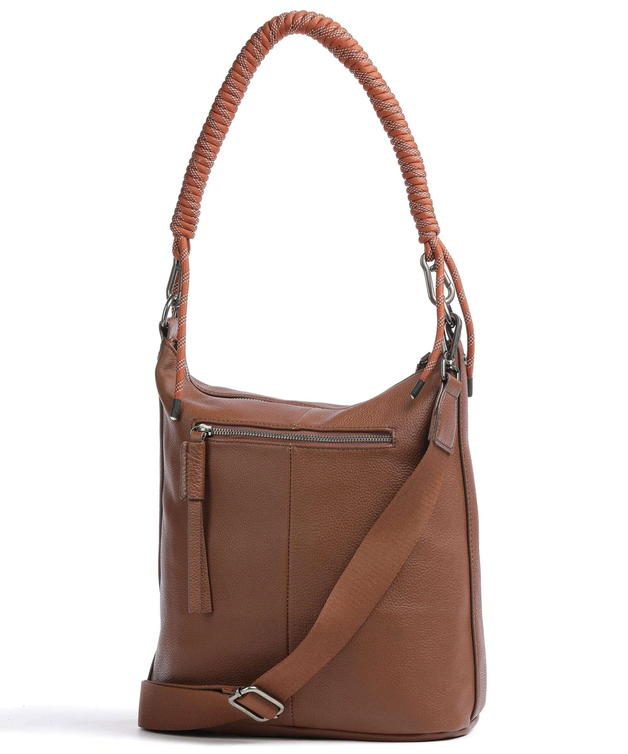  FredsBruder Nea Borsa hobo pelle granulata marrone  