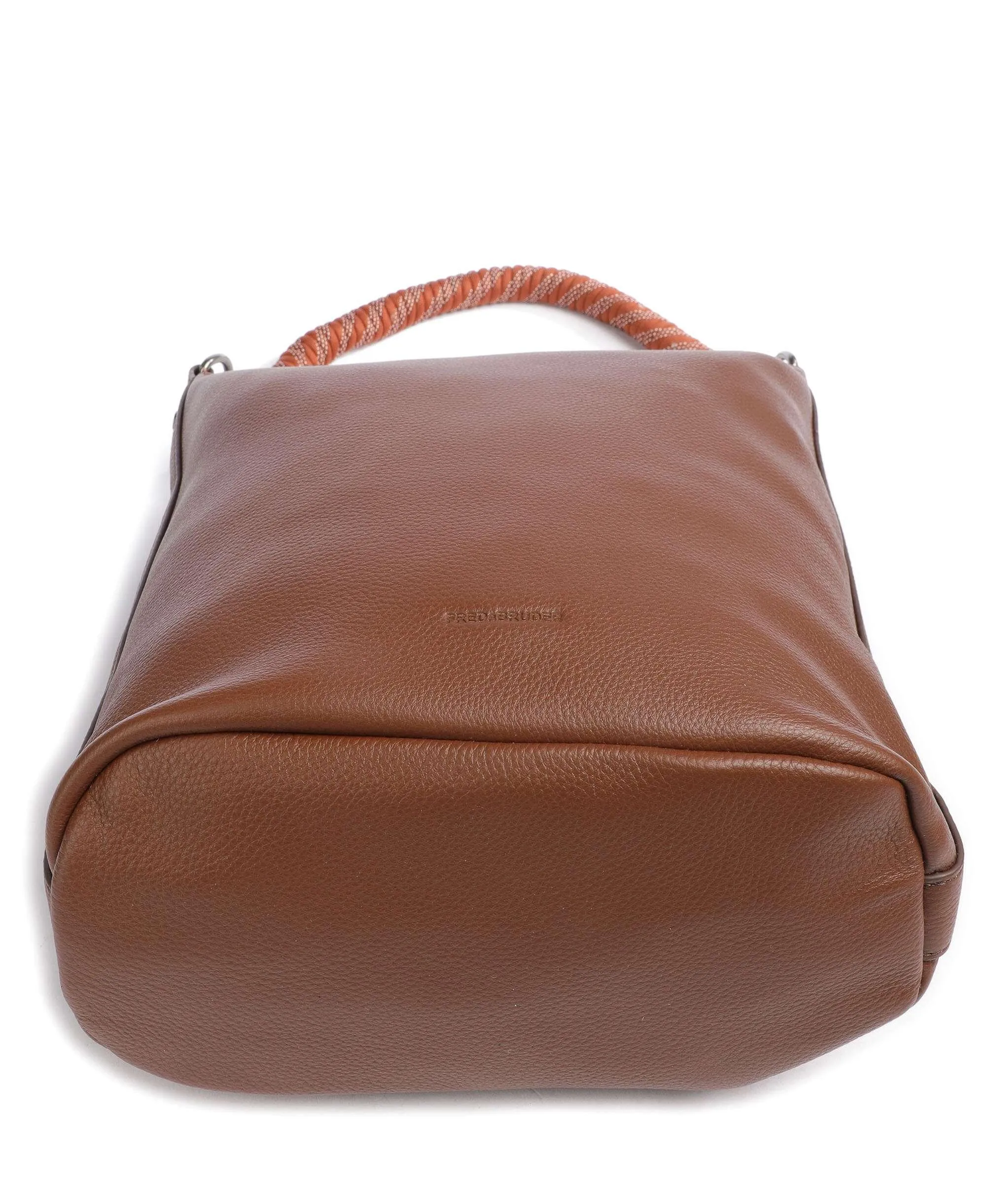  FredsBruder Nea Borsa hobo pelle granulata marrone  