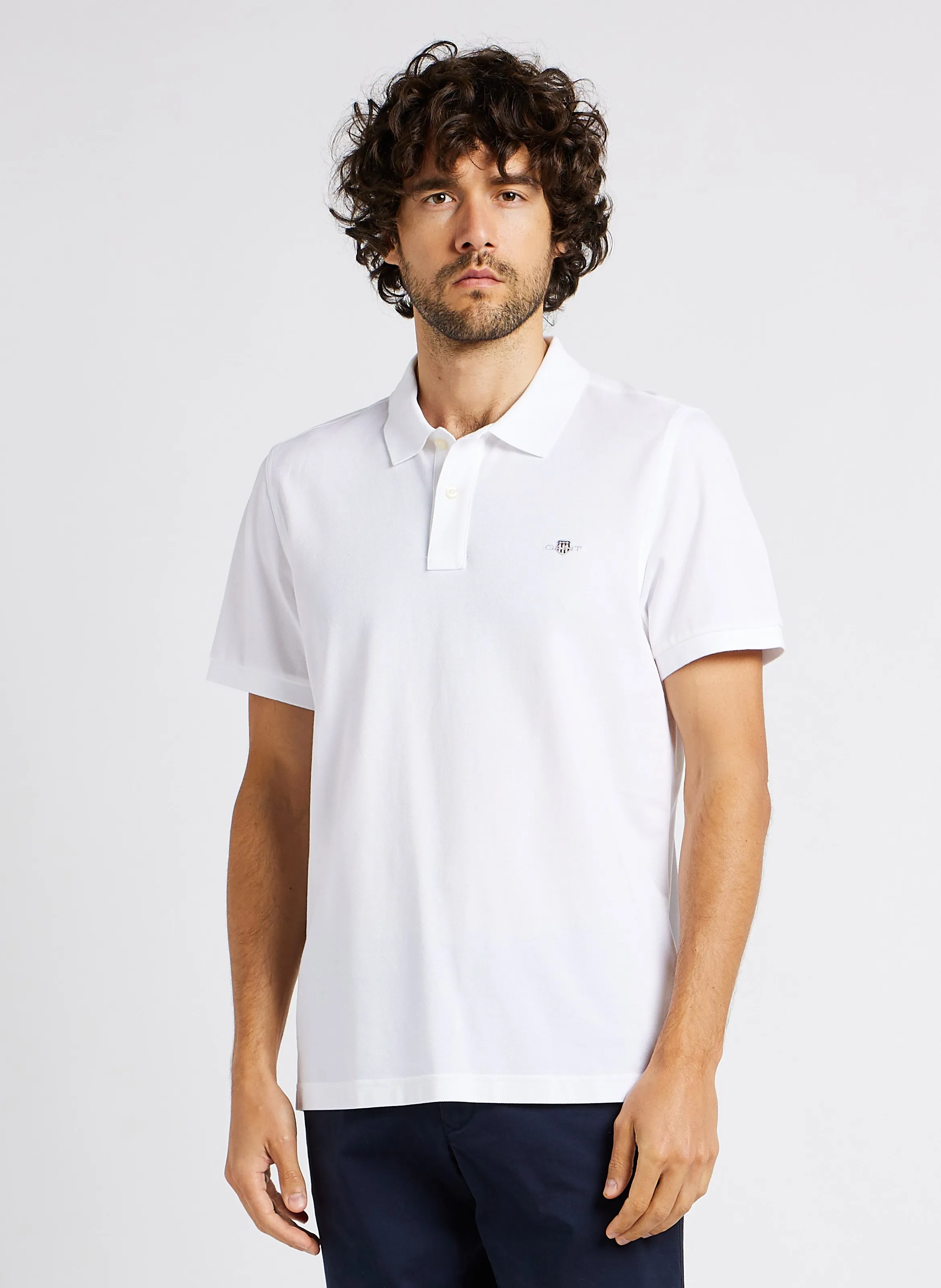  GANT   Polo con collo classico in cotone | Bianco