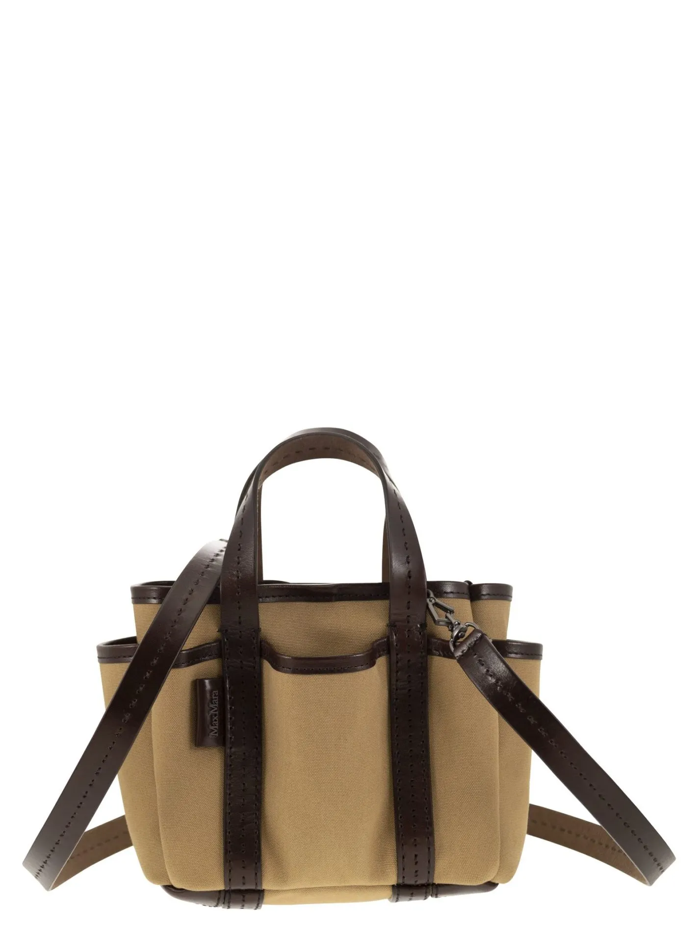 GARDENCA BASXS – Giardiniera Mini canvas and leather tote bag