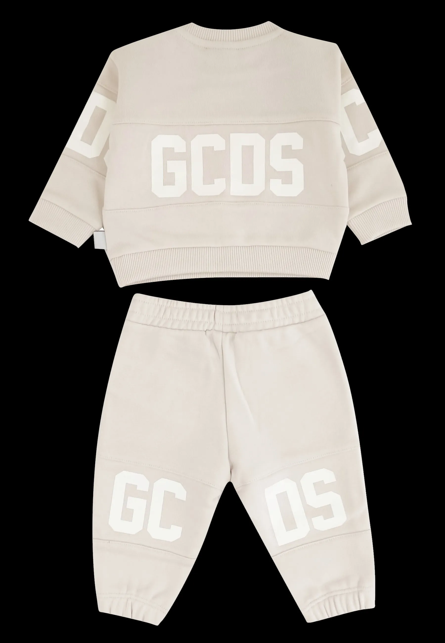 GCDS tuta beige neonato in cotone