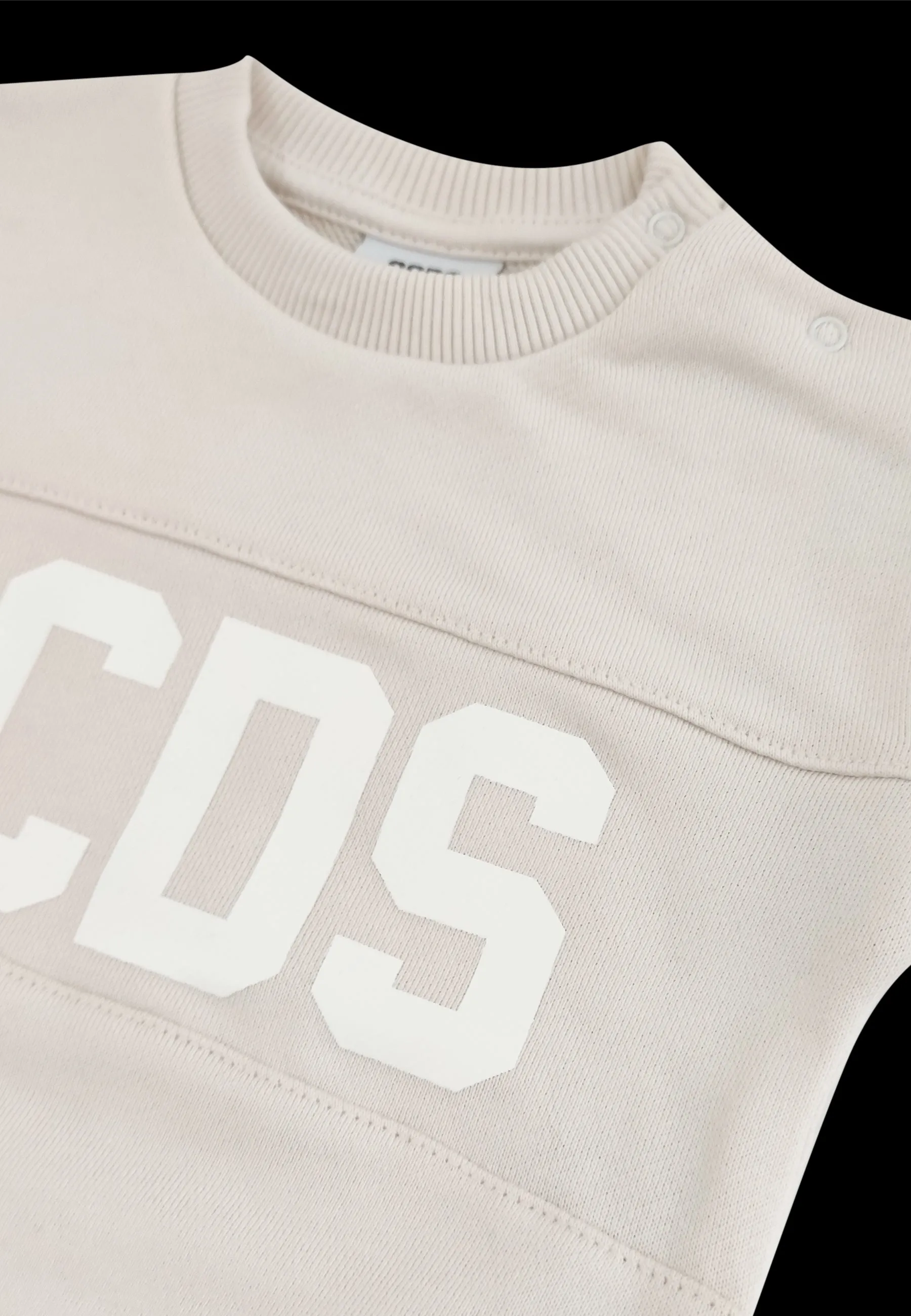GCDS tuta beige neonato in cotone