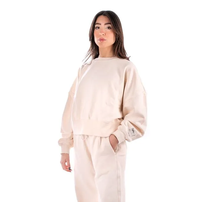 Gfc Gallery [] Felpa Girocollo Donna Panna