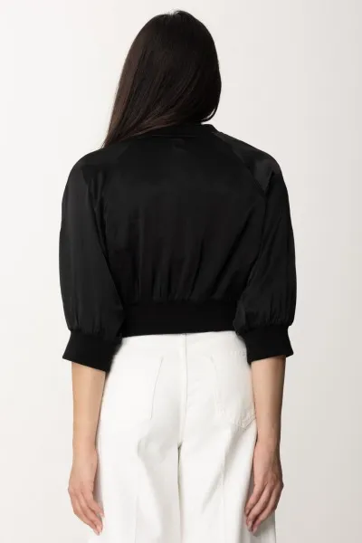 Giacca bomber cropped NERO LIMOUSINE