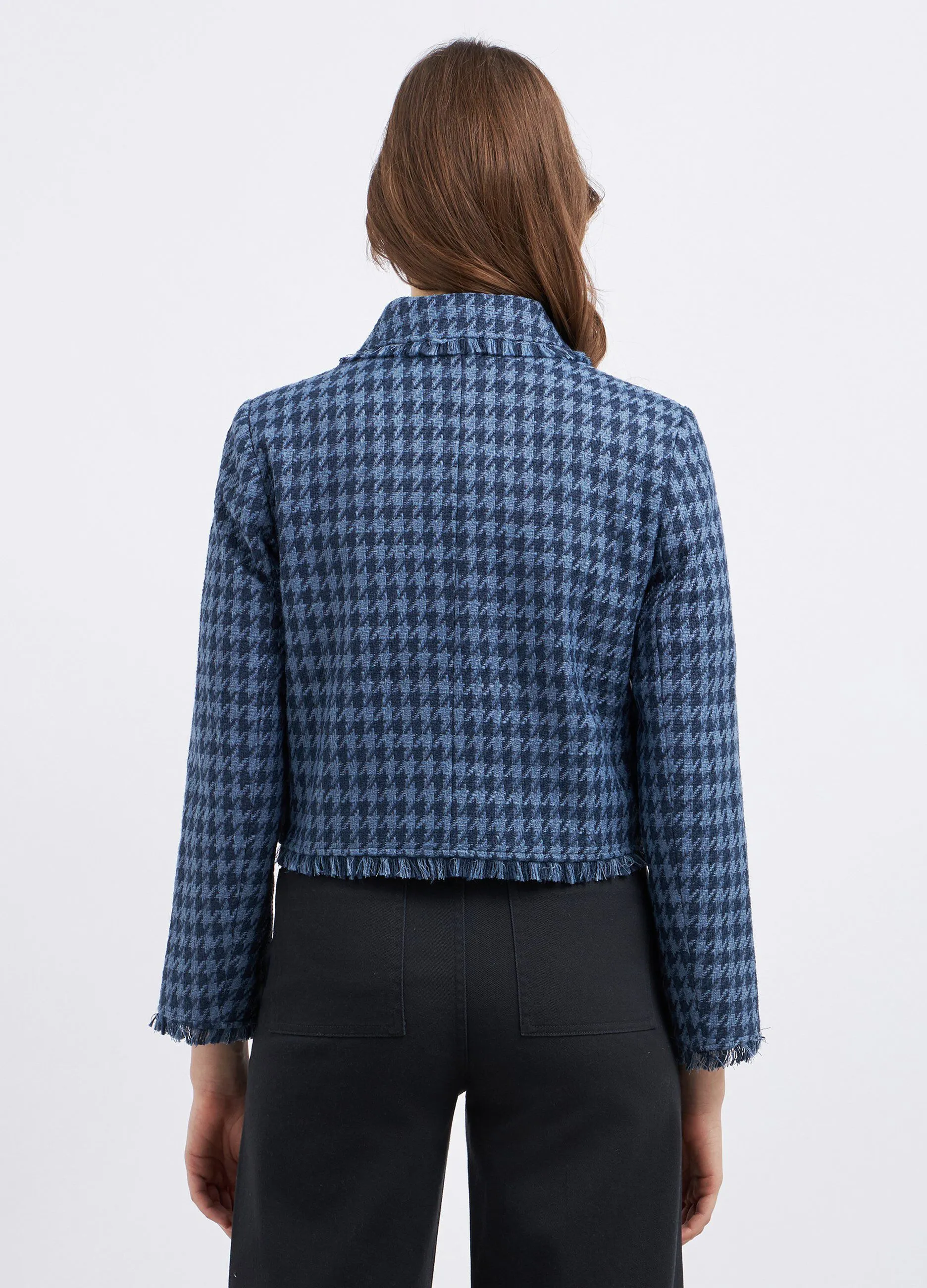 Giacca corta pied de poule donna