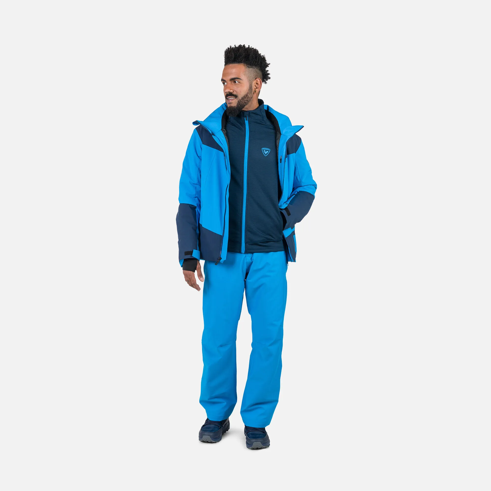 Giacca in pile uomo con zip integrale Blackside