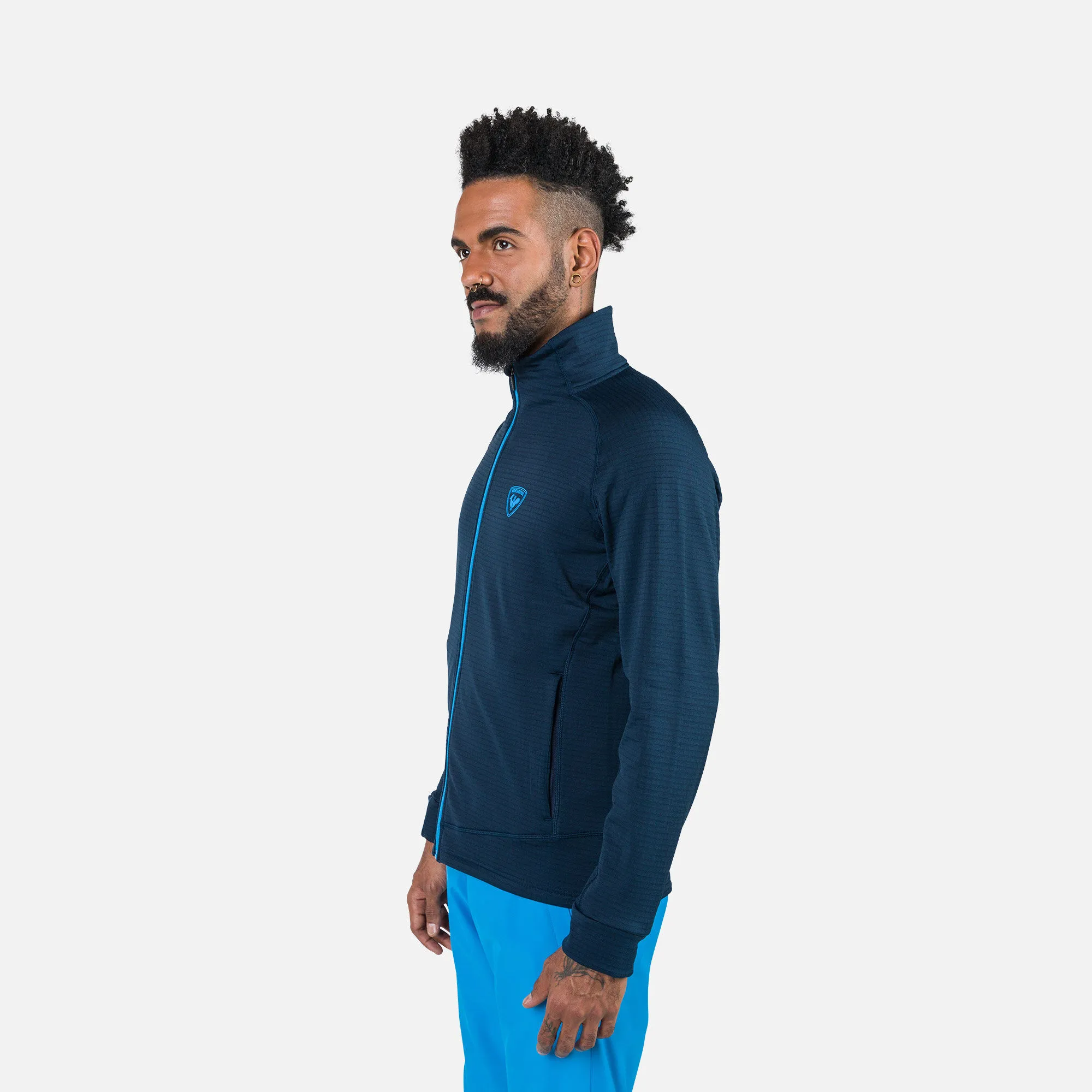 Giacca in pile uomo con zip integrale Blackside