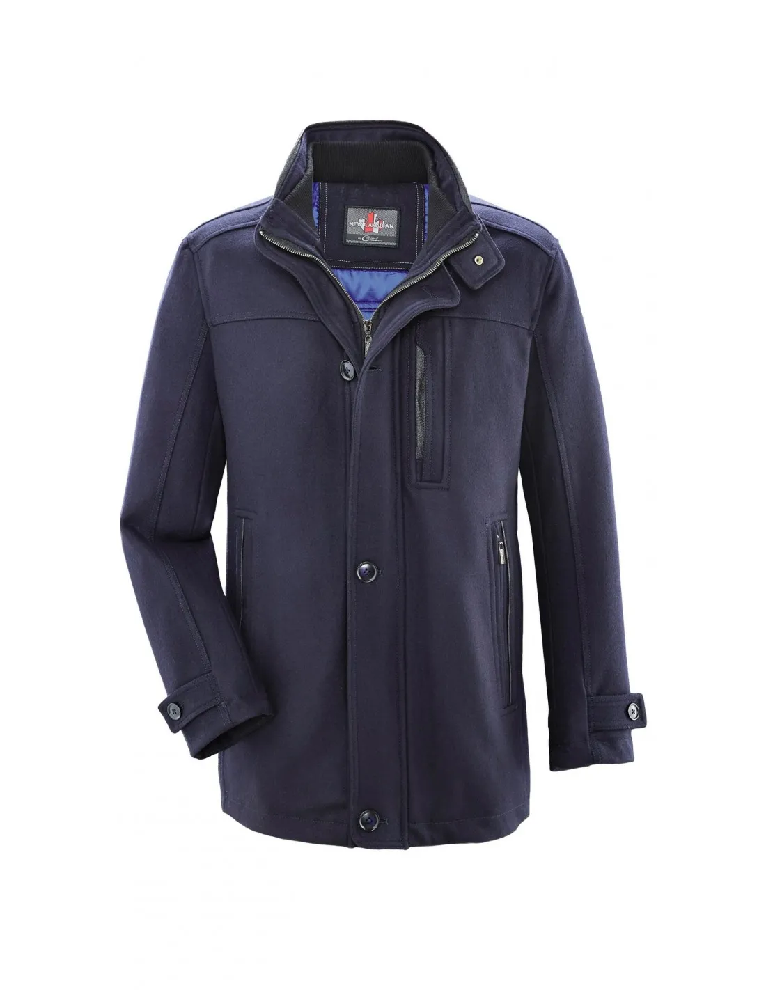 Giaccone Parka in lana blu CBN 6182 A / I