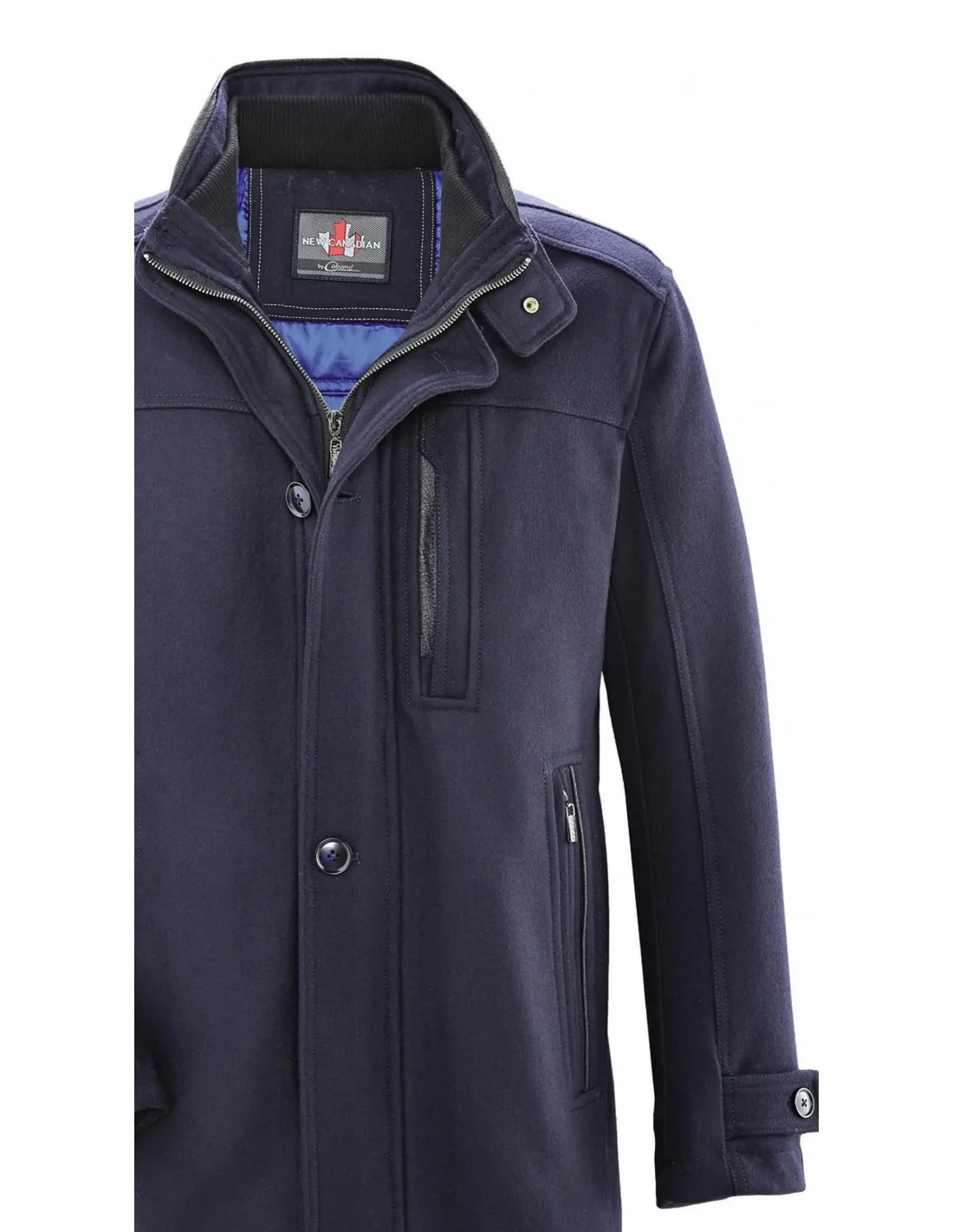 Giaccone Parka in lana blu CBN 6182 A / I
