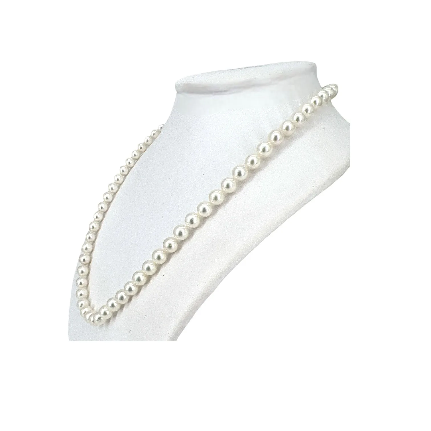 Girocollo filo di perle Akoya susta oro bianco Art. 75208