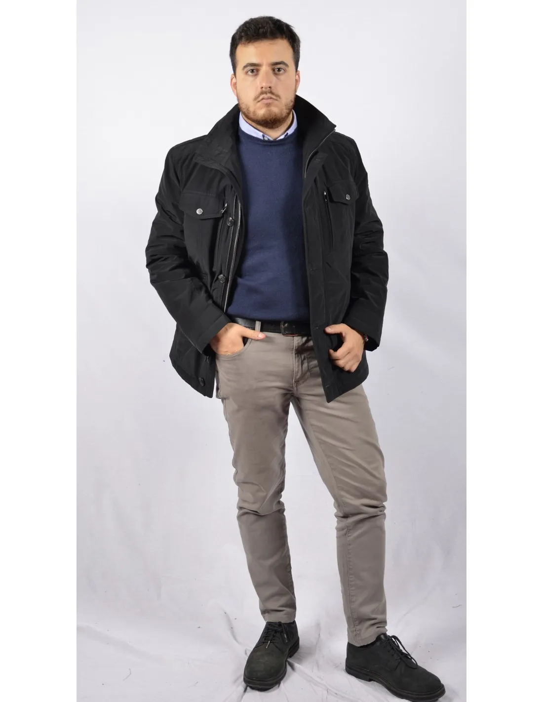 Giubbotto Parka Nero JPT Mod Patrizio FieldJacket [** Fine Serie**]
