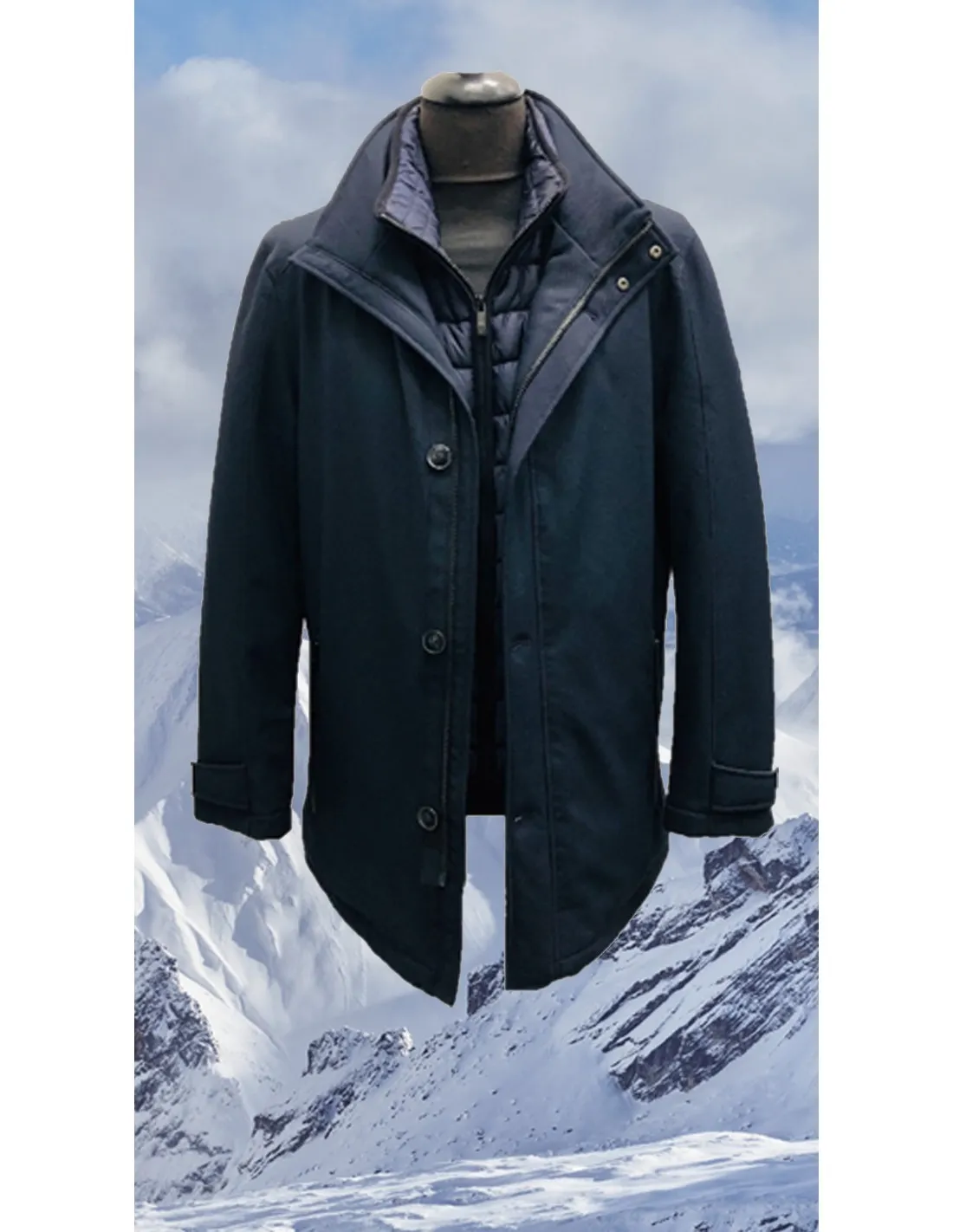Giubbotto Parka uomo blu CBN 5115
