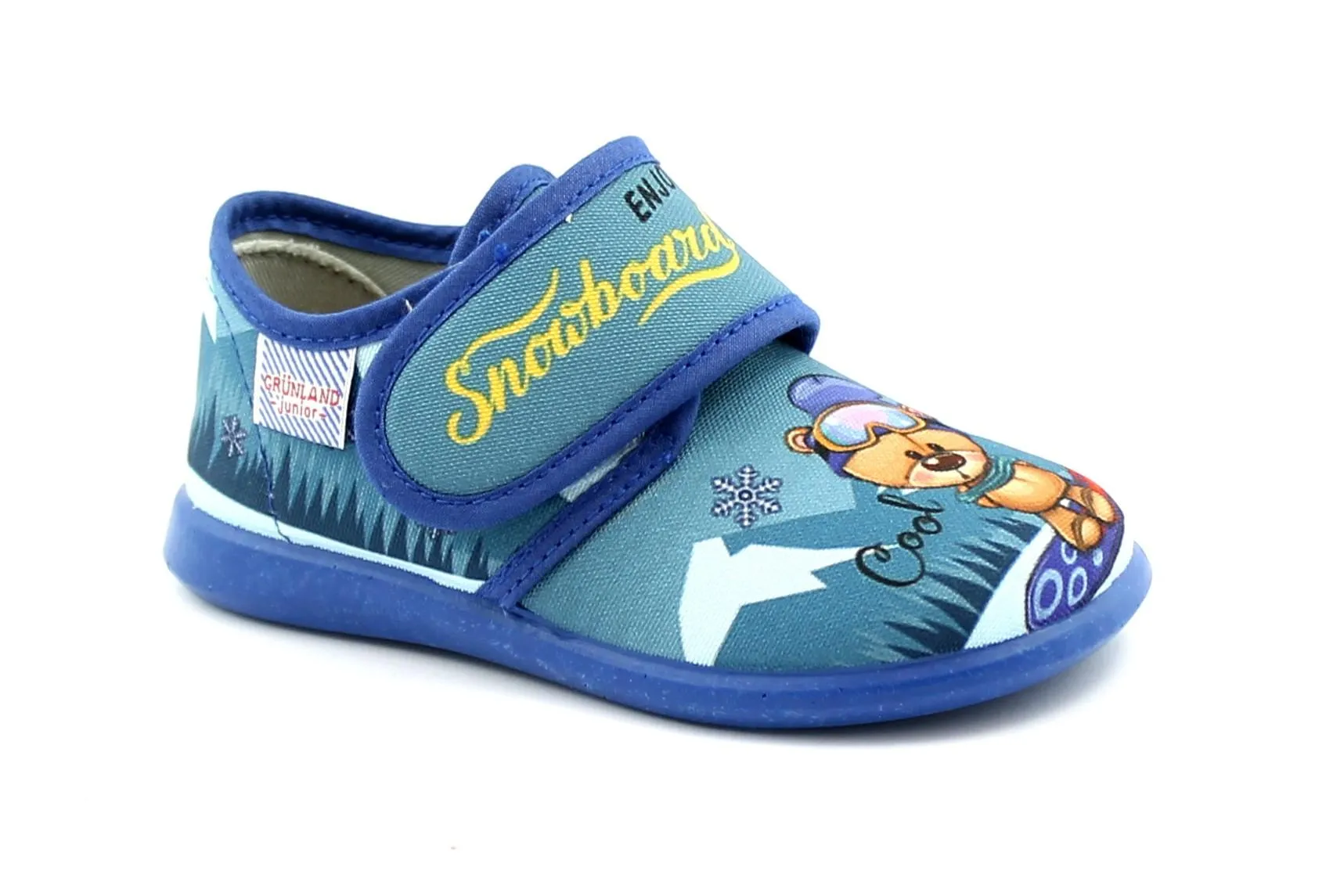 GRUNLAND DALY PA0666 jeans scarpe bambino pantofole tessuto strappo plantare