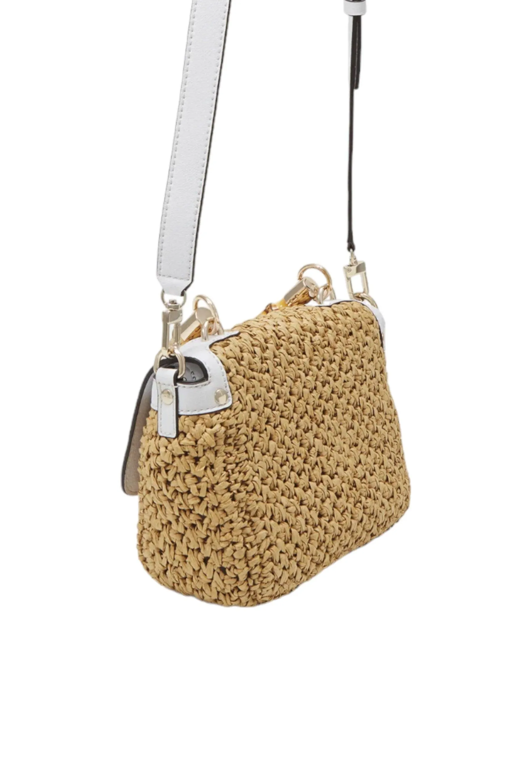 GUESS Siria Borsa Top Handle Donna Natural White WG923220