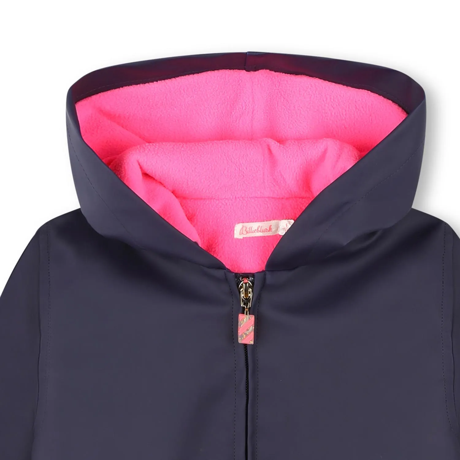 Impermeabile Billieblush Blu E Rosa Fluo Bambina