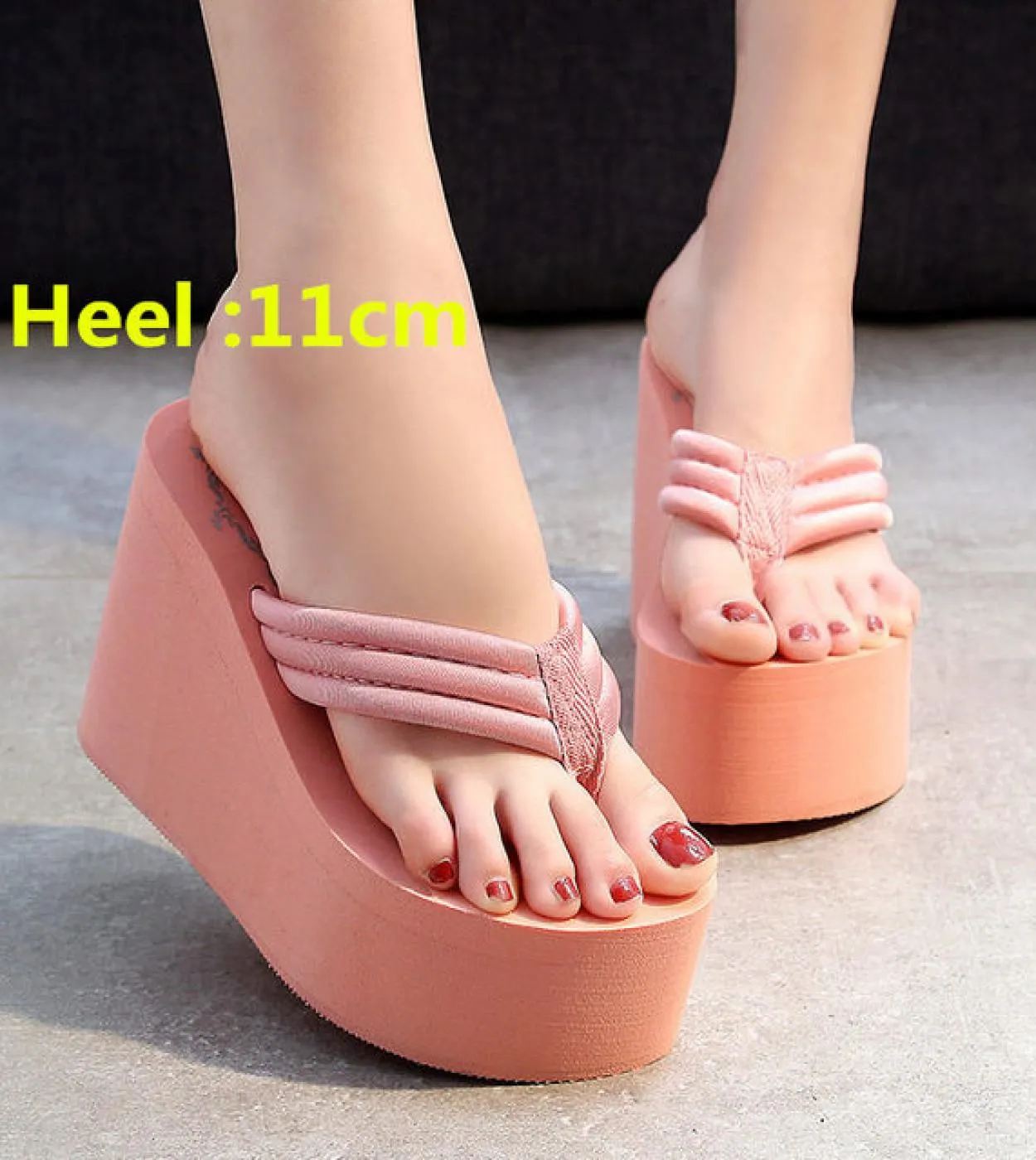 Infradito estive Scarpe con tacco alto Sandali con plateau Donna Super High Women